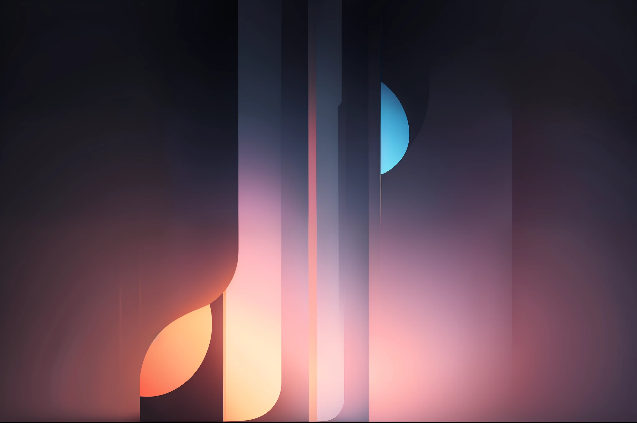gradient abstract background, six shapes grid