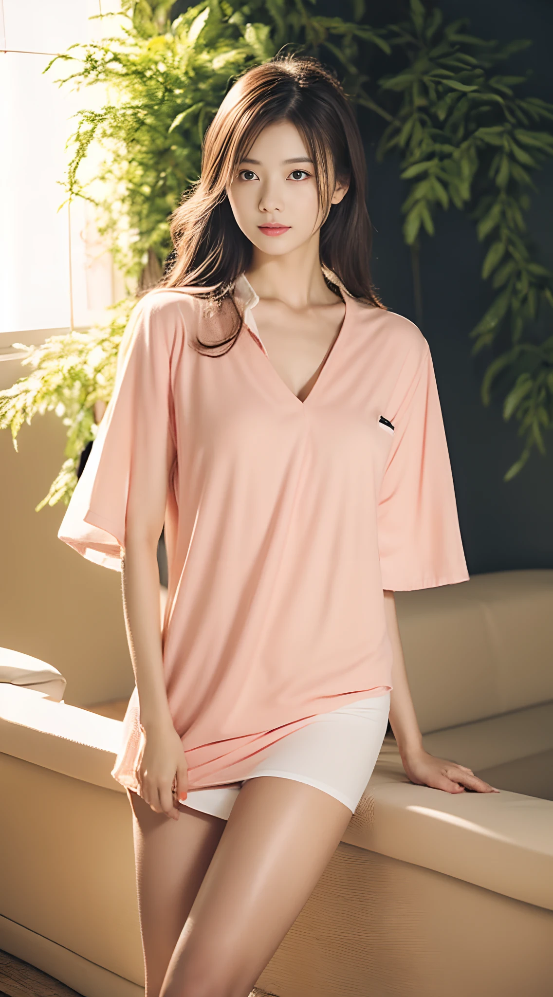 1 beautiful woman taking pictures on the grass of the villa,RAW photos,tmasterpiece,(highdetailskin:1.2),8k ultra high definition,digital SLR camera,gentlesoftlighting,high high quality,filmgrain,富士XT3,20 years old Asian woman,Wear simple clothes,(White long nurse uniform:1.2 and long skinny jeans:0.7,Detailed clothing details:1.3),perfect body figure,Perfect breasts and nipple bulge,The legs are straight and slender,Branded stylish shoes:0.6,Super detailed facial details and skin,Fair pink face and skin,The skin is pink,with light glowing,二重まぶた,Super detailed eyes,(Gloss on lips, eyeslashes, Glossy face, Best quality, Super high resolution, warm color,Wide lighting, naturalshadow), Sexy, Full body shooting: 1.8