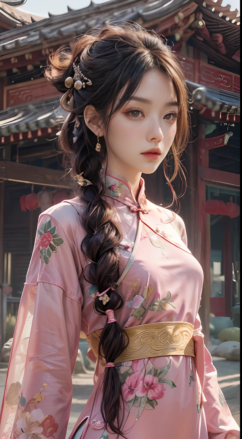 ((Top quality, 8K, Masterpiece: 1.3)), Solo, 1 girl, Sexy, Beautiful girl with accentuated slender abs: 1.4,超詳細な顔, Detailed eyes, Double eyelids, self-shot, (body builder:0.8),on cheongsam, gorgeous chinese models, Cheongsam, China Cheongsam, Chinese traditional, Chinese cheongsam costume,Without chest pads:1.2,Shiny cheongsam:1.5,(Shiny skin:1.2),(muscle arm:1.3),(muscle leg:1.3),(Lie down:0.8),(double bun hair:1.3), (two tone color hair:1.5,Blonde hair:1.1,Pink hair:1.2),((Masterpiece)), ((High detail)), photography of，real photograph，1 Cheongsam Girl, wearing  cheongsam，silky cheongsam，silky cheongsam，((Ultra-detailed)),((Delicate face)), Beautiful detailed eyes, (high light,Gradient hair),Long hair, Floating hair, ,hairs between eyes, GSHead,1girll ,Solo,The eye,Genshin_impact,Look at the viewer, ((Distant view)), Strong light and shadow, Cinema lenses，tmasterpiece，Super quality， ((A desert))，on cheongsam，Silk cheongsam，18yr old，Big eyes，Sunset afterglow，entire character，cropped shoulders，show legs，Long legs，full bodyesbian，8K，Ultra-clear resolution，Ultra-fine painting，Flat desert，Distant horizon，((Vast desert))，((Sand))，Dressed in a flowing manner、Silky traditional oriental cheongsam，The cheongsam has intricate patterns，The cheongsam has bright colors，Highlights her seductive silhouette，((The background is a large flat desert:1.5)),tmasterpiece，Ultra-realistic detailed painting，Epic fantasy digital art style，8K,wide wide shot，Diagonal composition，art of photography，（Extremely refined and beautiful），（tmasterpiece），（best qualtiy：1.0），（超A high resolution：1.0），beautiful light up，perfect lightning bolt，realistic shaded，[A high resolution]，Delicate skin，ultra - detailed，Slim figure，Long legs，Beautiful Meticulous Girl, absurderes, unbelievable Ridiculous, hugefilesize, ultra - detailed, A high resolution, The is very detailed，best qualtiy，tmasterpiece，Need,((tmasterpiece)), (A detailed),Super delicate，Epic fantasy digital art style，The girl has long flowing hair，Flat