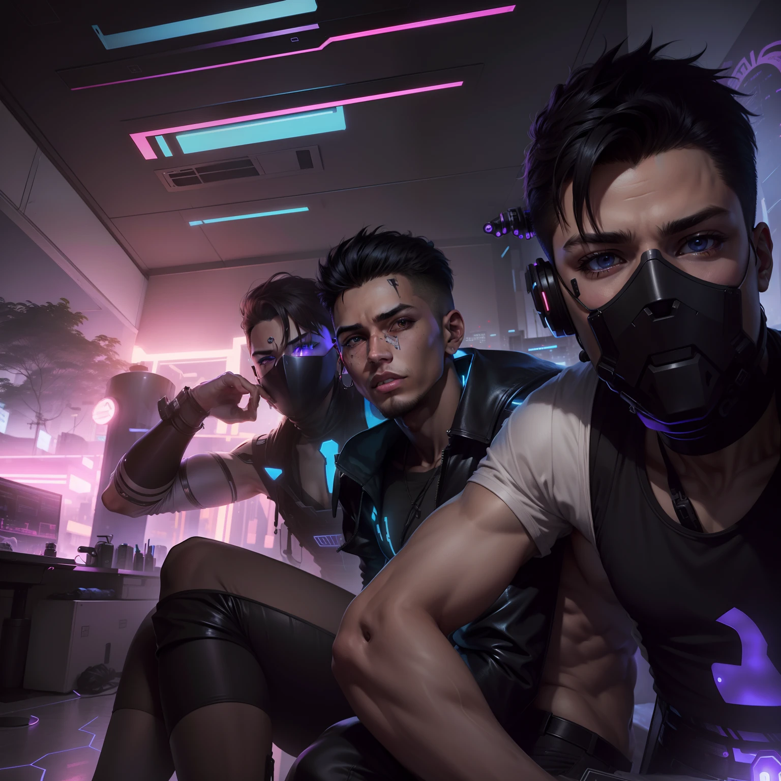 Cyberpunk  boy male smart boy  ai avter  
dress change highest details, --v 4