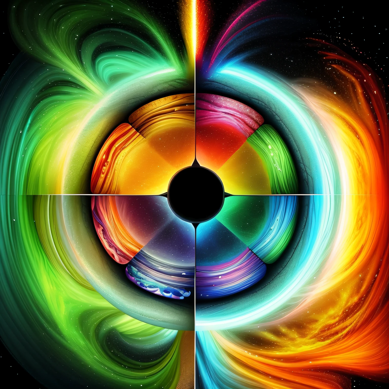 An image that shows elements related to different areas of knowledge, as a science, story, natureza, arte, etc