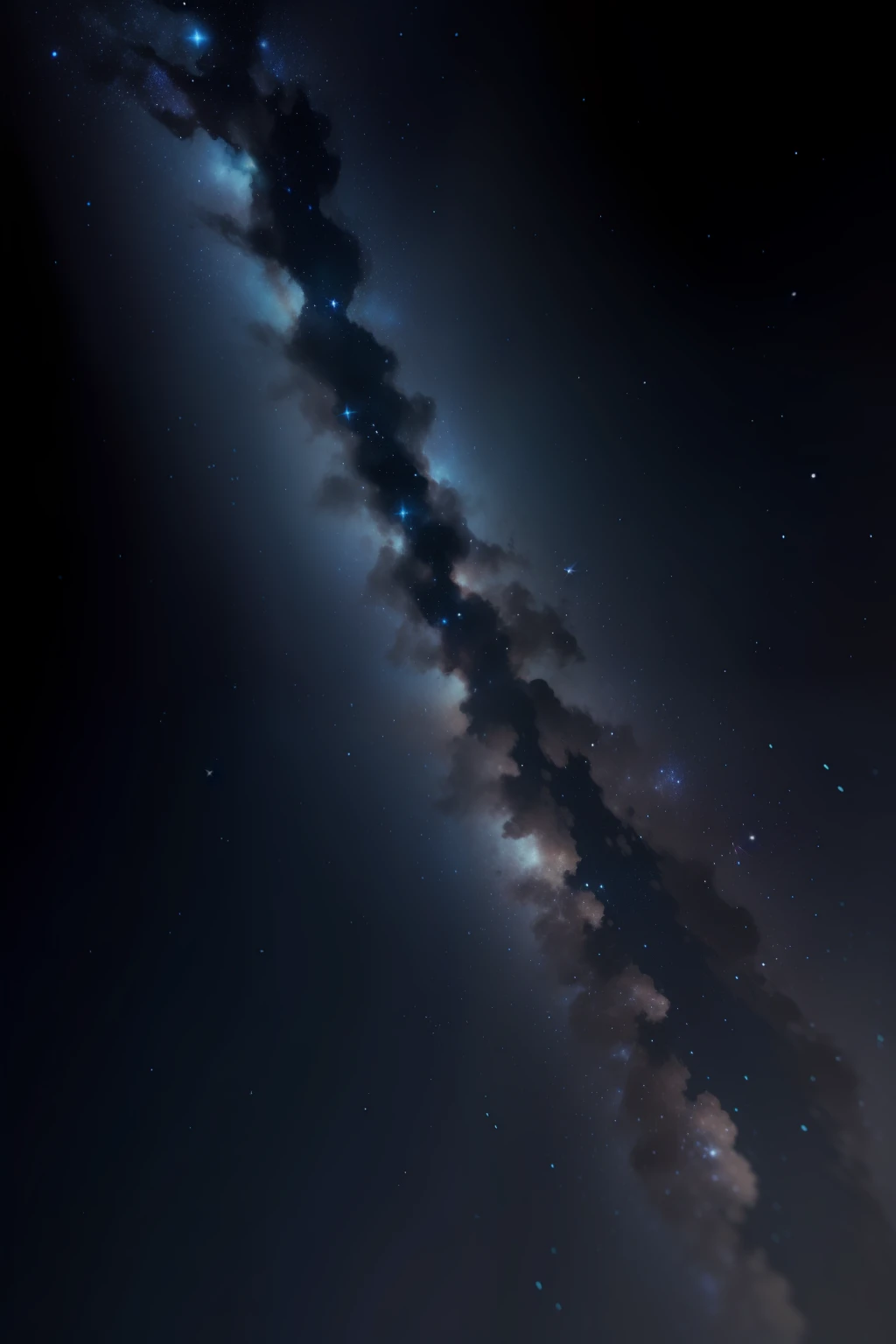 Starry sky with numerous stars, intricate details, high-quality.