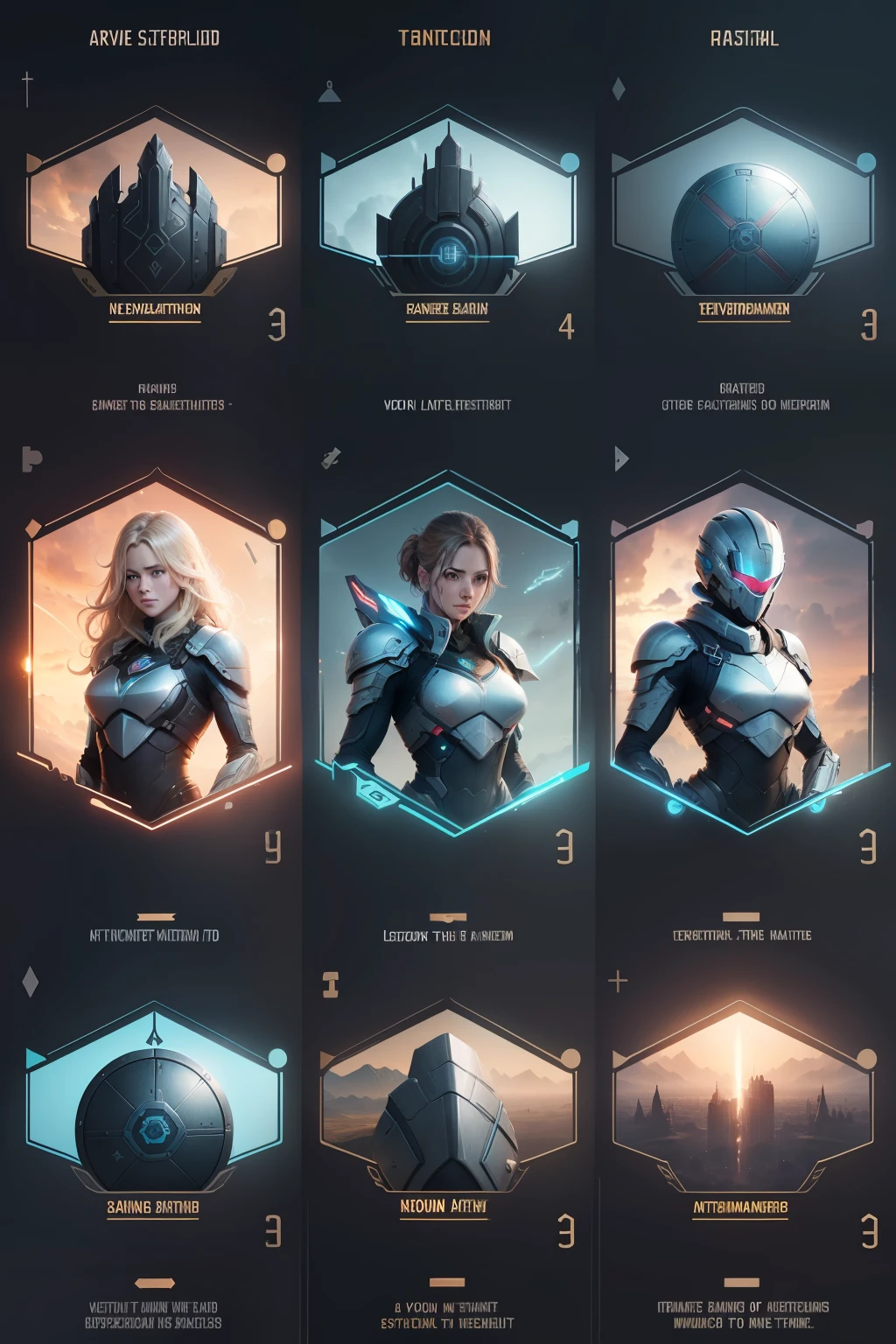 Generated 4 cards for learning paths, 1 for newbie, 2. intermediate, 3. advanced, 4. specialist, each should have a shield as an image this should be the more realist as possible, 4k. The newbie level should show the being of something the specialist should be the more advanced.