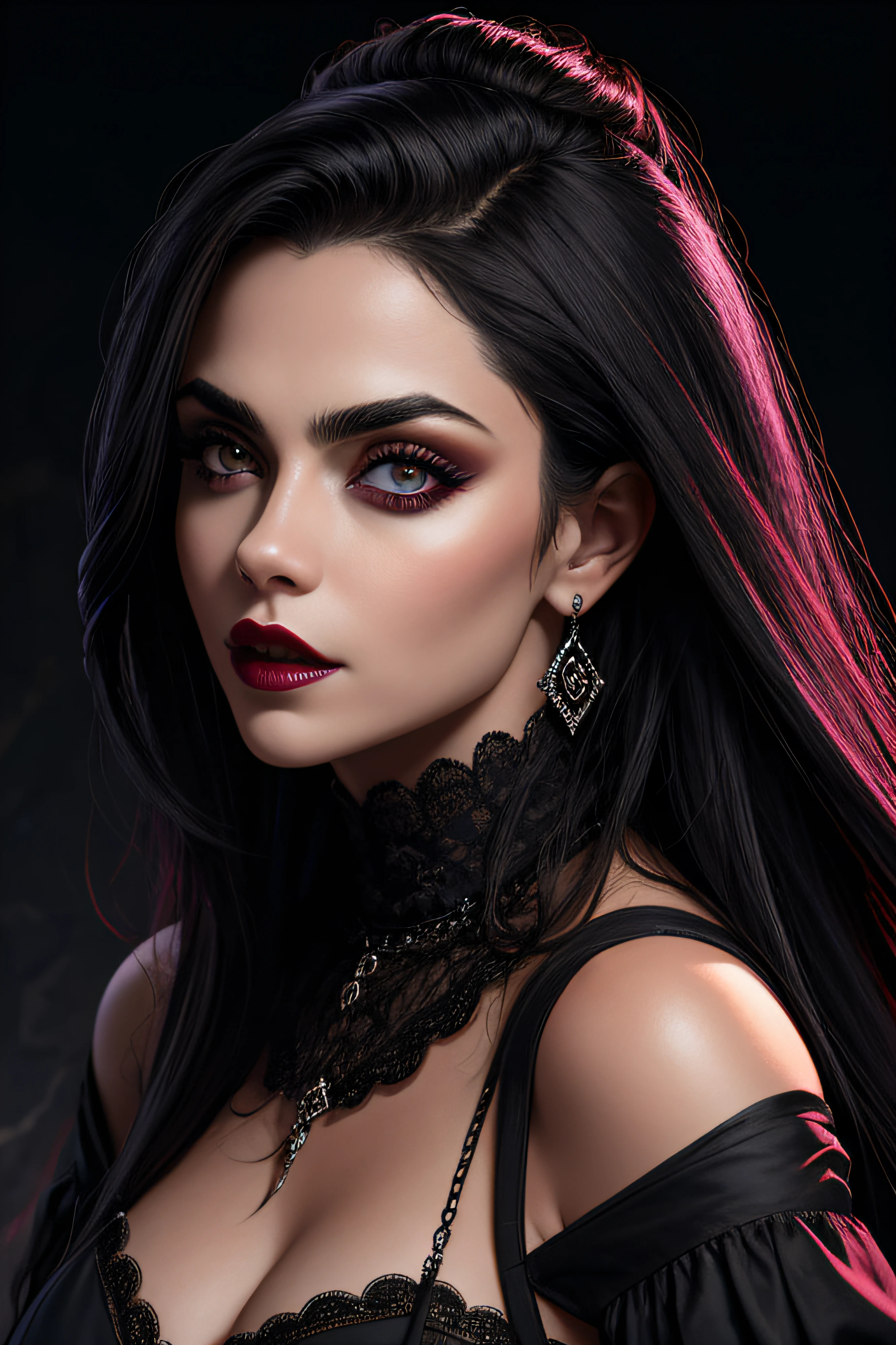 1mujer vampiro bebiendo sangre, Gothic vampires at night, dynamic  lighting, claroscuro, hiperrealismo, luminismo, HD, muy detallado, 4k, 8k, filmado con una Nikon Z7 II y Nikon NIKKOR Z 105mm f/2.8 VR S, mejor calidad, cara detallada, ojos detallados, pupilas detalladas, Clothing and detailed features, fondo claro