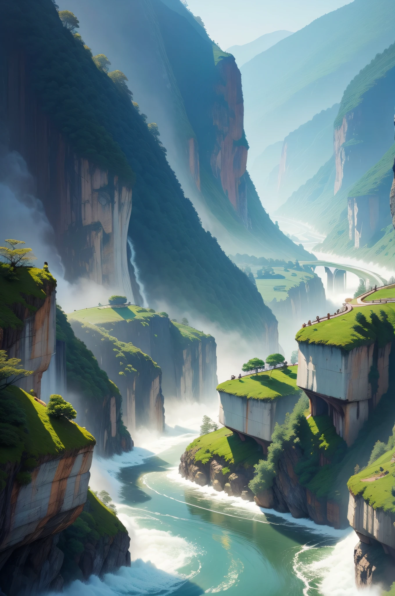 Boundless falling wood Xiao Xiao, endless Yangtze River rolling