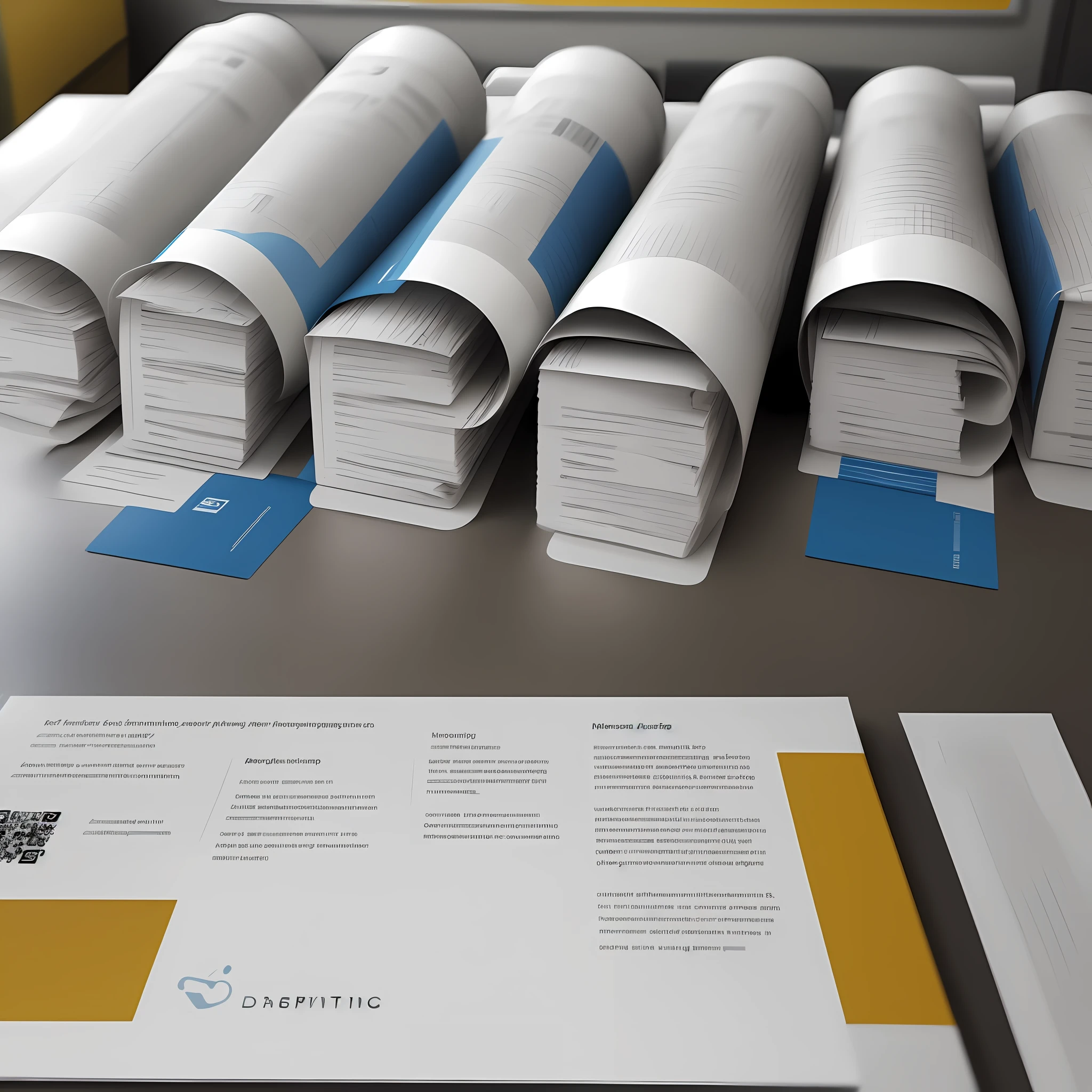 Help me make a hospital brochure with white space in the middle