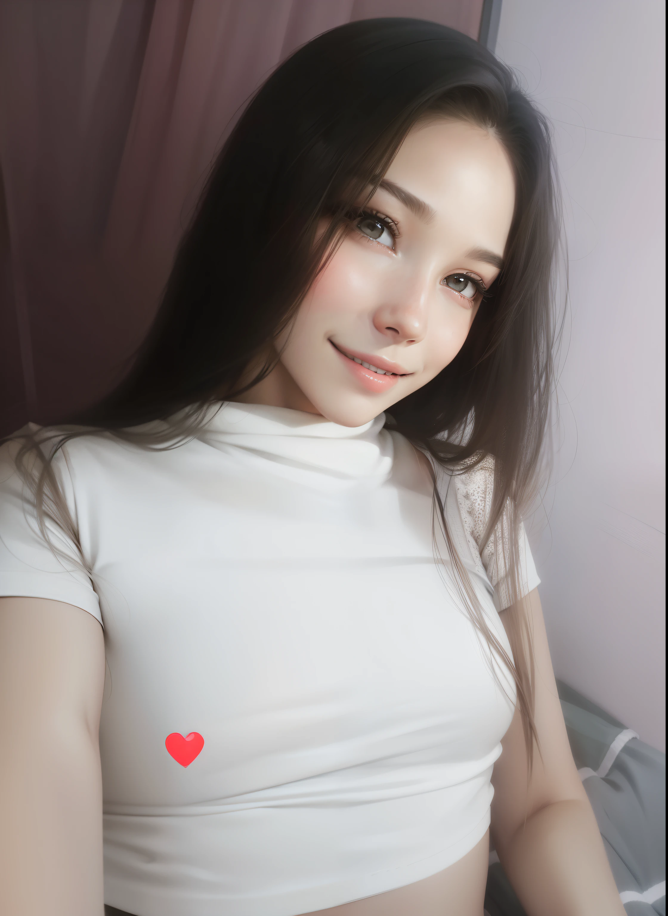 A pretty girl smiling
