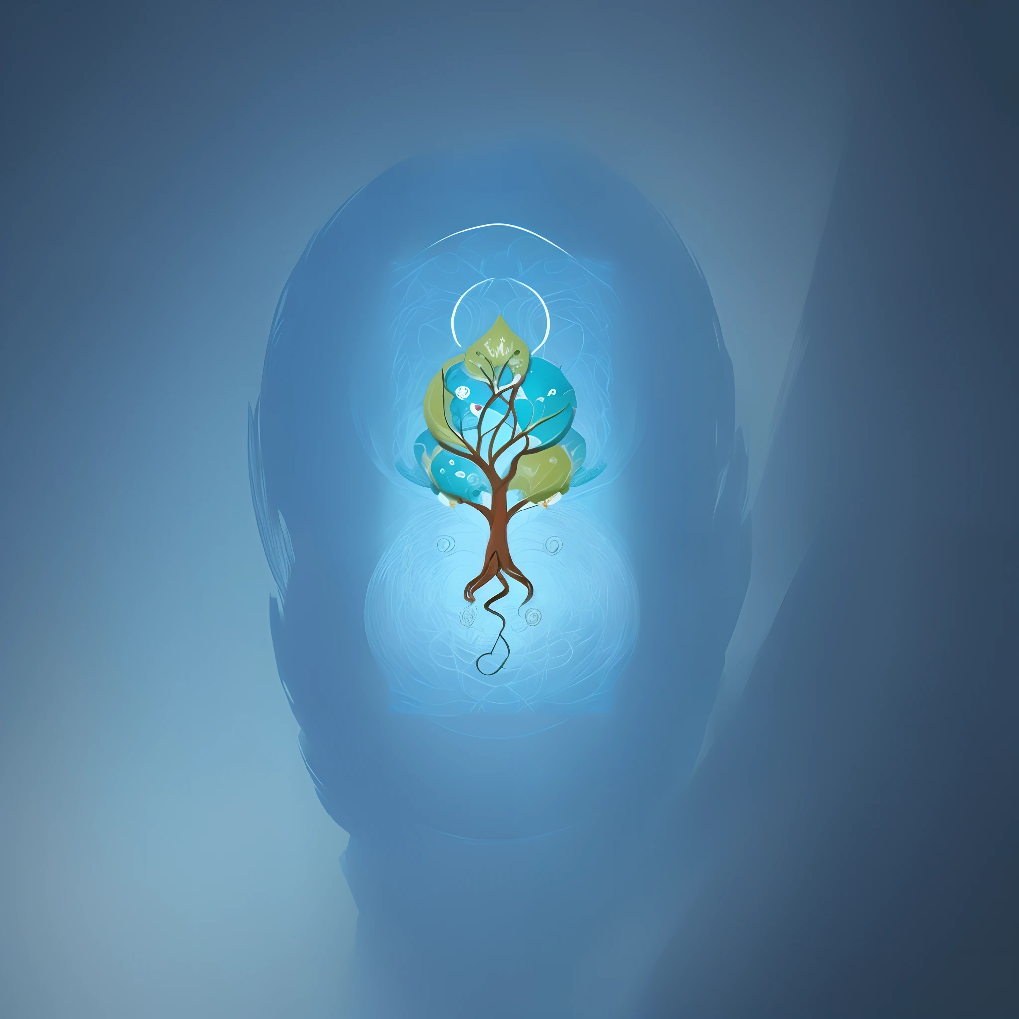 continue full blue background