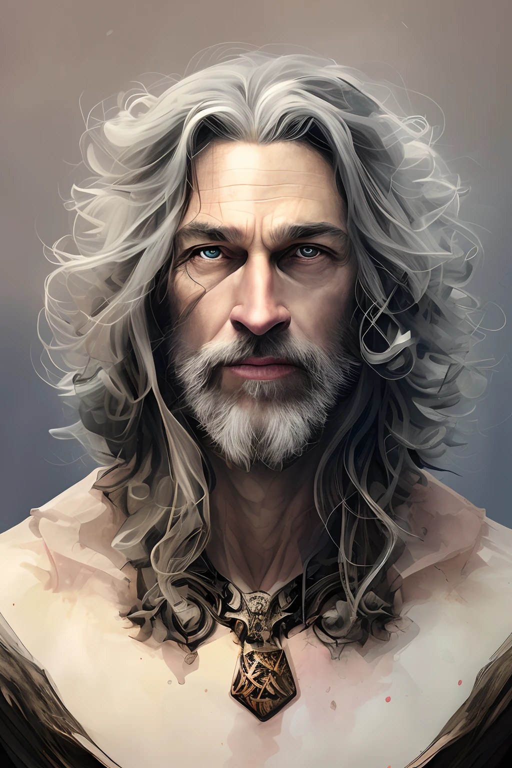 Mix of brad Pitt and Benito Del Toro