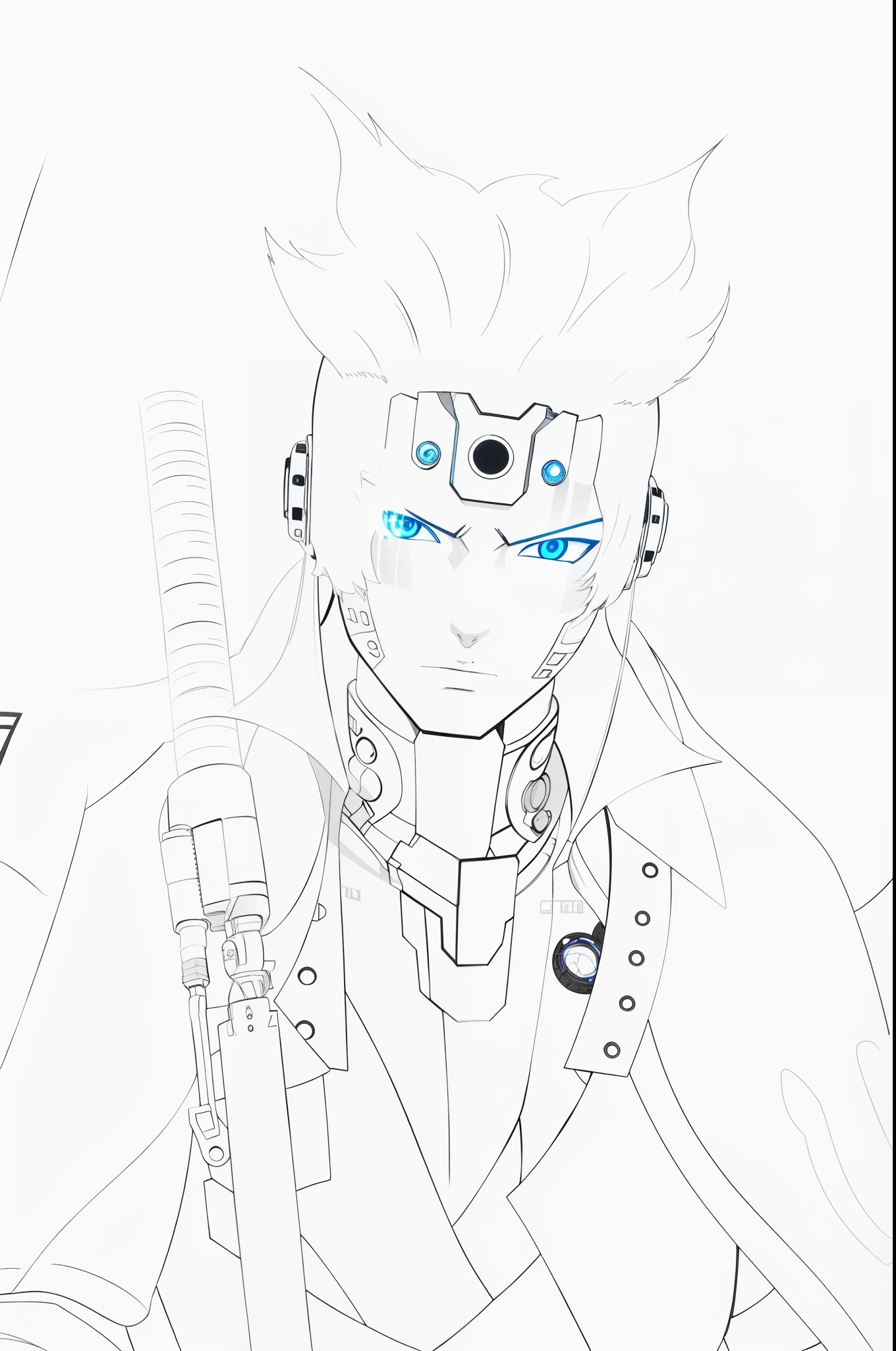 cyber punk perssonage,shoun,a robot,Best quality at best,The is very detailed,ultra - detailed,tmasterpiece,8k 壁纸,red eyes,Bad anatomy,hoang lap,cabelos preto e longos,A high resolution,super fine illustrations,hoang lap,独奏,Game CG,suzerain,is in night,(rays of black light:1), (Detailed beautiful face and eyes:1), command spell, mecha musume, masks, mechanicalparts, robotjoints,