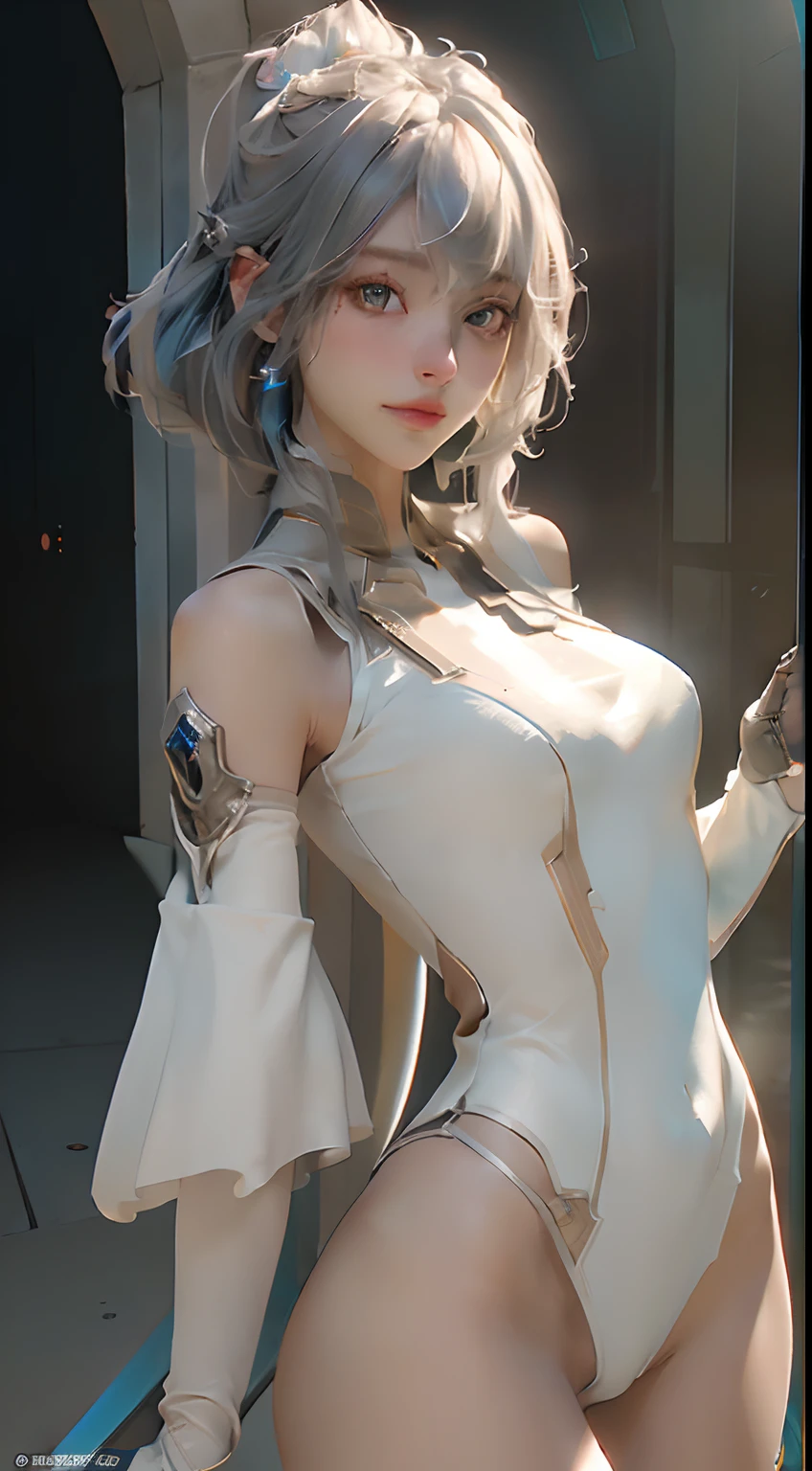 (Best Quality), ((Masterpiece), (Detail: 1.4), 3D, A Beautiful Cyberpunk Woman, HDR (High Dynamic Range), Ray Tracing, NVIDIA RTX, Super-Resolution, Unreal 5, Subsurface Scattering, PBR Textures, Post-Processing, Anisotropic Filtering, Depth of Field, Maximum Sharpness and Clarity, Multi-layer Textures, Albedo and Highlight Maps, Surface Shading, Accurate simulation of light-material interactions, perfect proportions, Octane Render, two-color light, large aperture, low ISO, white balance, rule of thirds, 8K RAW, nudes
