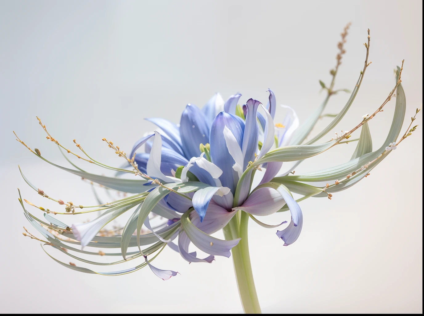 Blue flower，Blue garlic flowers，Blue flower garlic