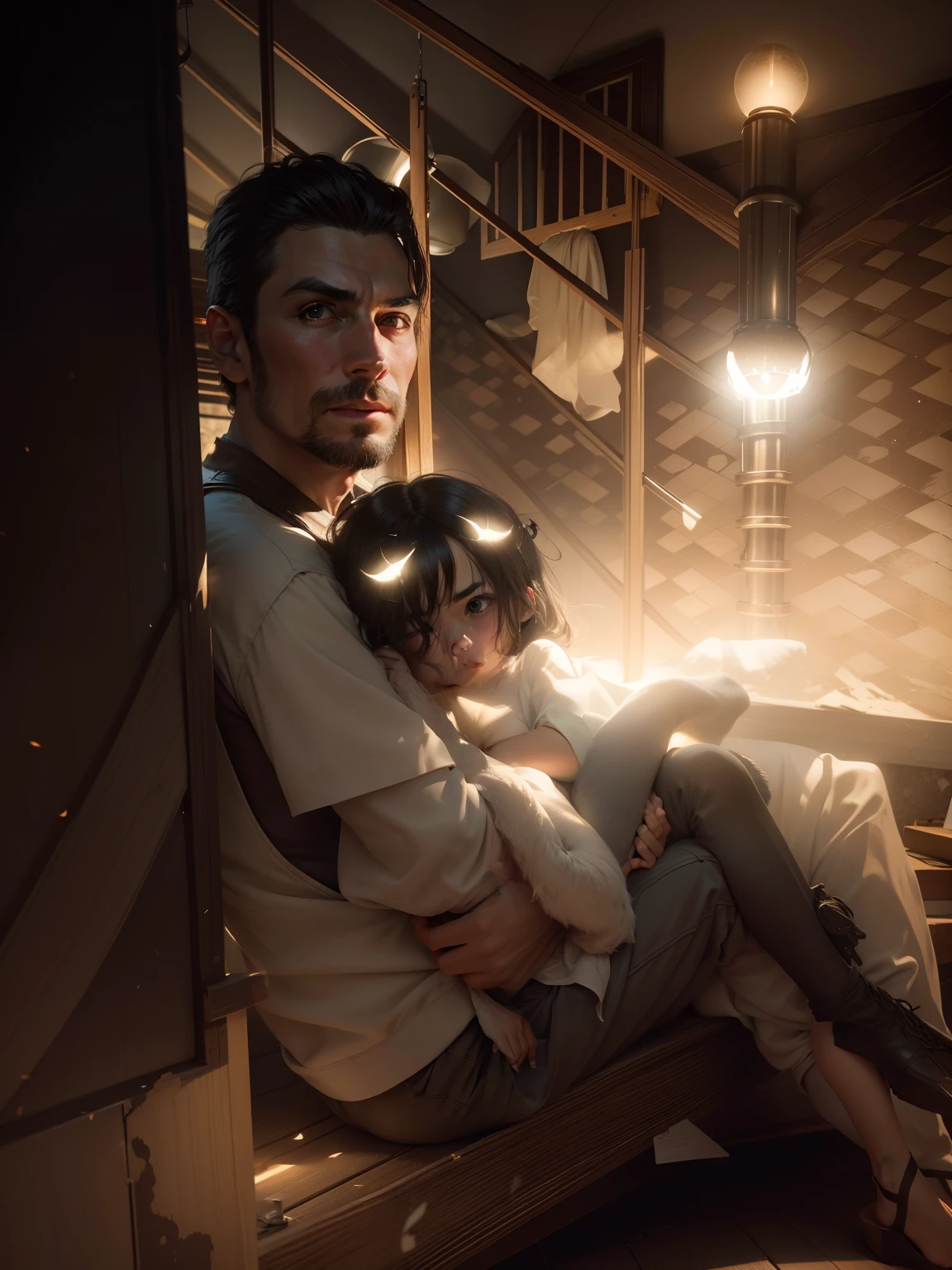 change the light conditions if the photo without changing the real faces of the character