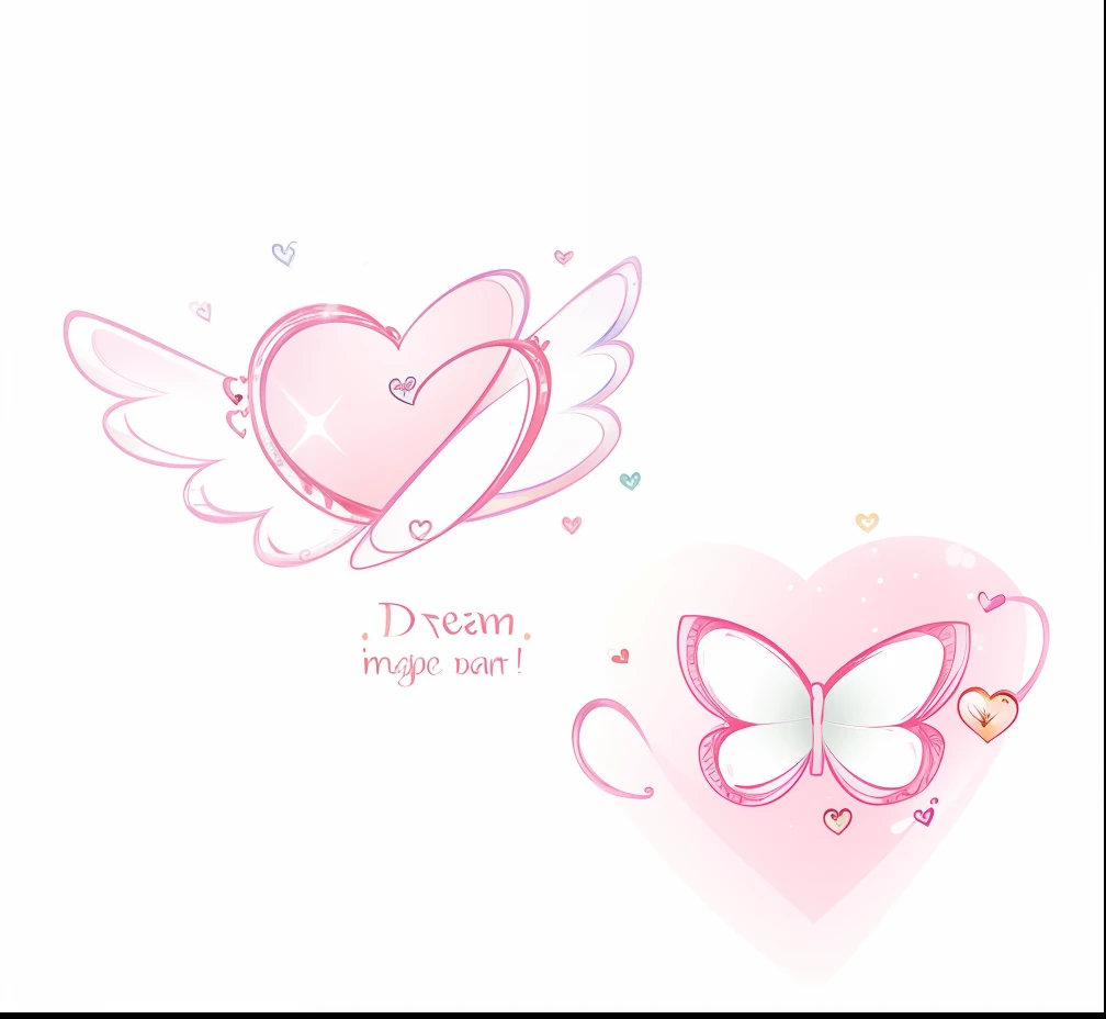 logo，dream magical，love heart，Go to people，succinct，lineworks