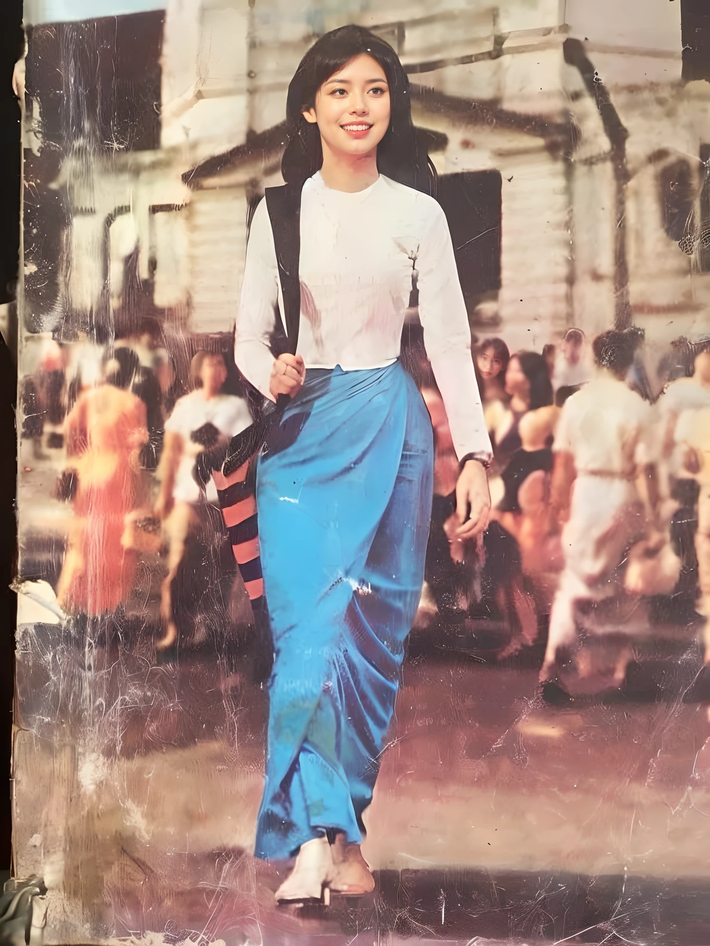 A pretty girl walking
