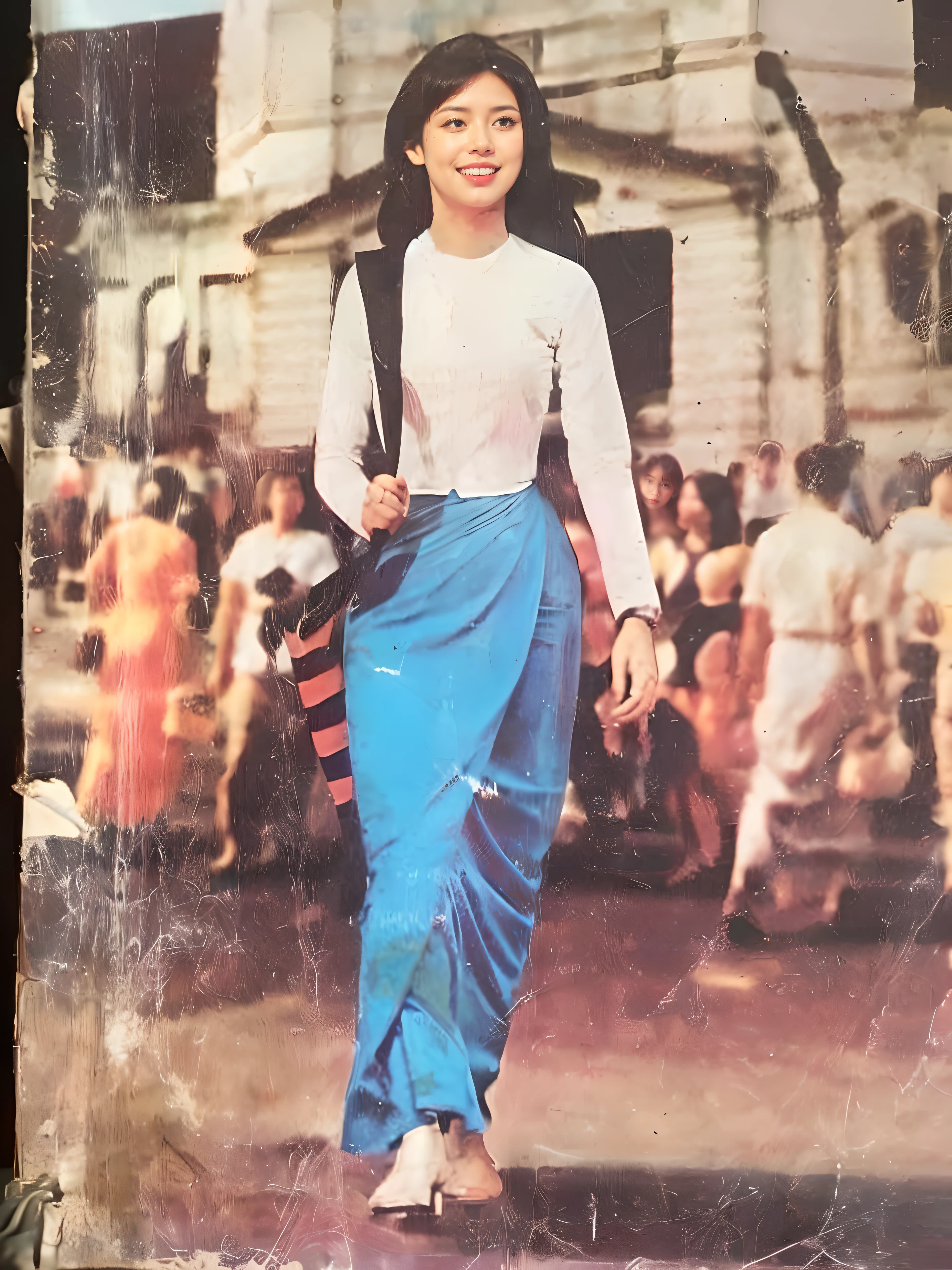 A pretty girl walking