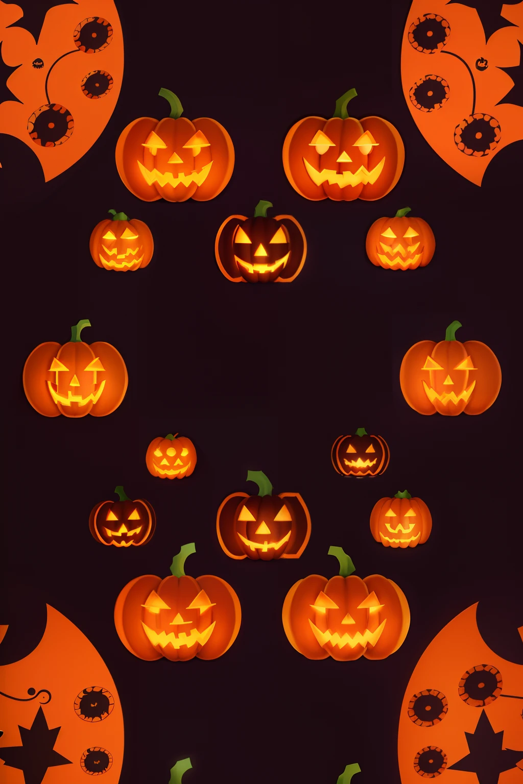 Symmetrical Halloween toon pattern style