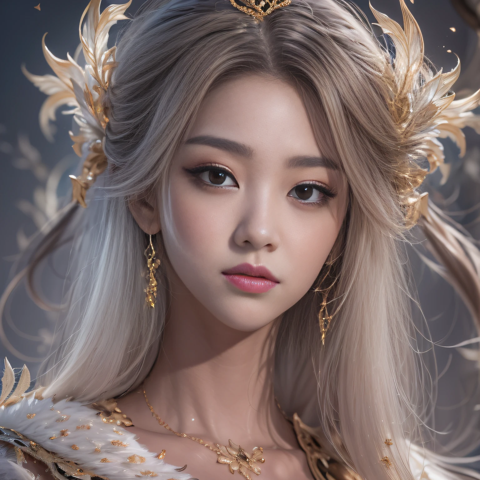 16k(tmasterpiece,k hd,hyper HD,16k)short detailed hair,Transparent area in the back room,Flame Girl ,Yao Lang protector (realisticlying:1.4),Python pattern robe,Purple-pink tiara,Snowflakes fluttering,The background is pure,Hold your head high,Be proud,The nostrils look at people, A high resolution, the detail, RAW photogr, Sharp Re, Nikon D850 Film Stock Photo by Jefferies Lee 4 Kodak Portra 400 Camera F1.6 shots, Rich colors, ultra-realistic vivid textures, Dramatic lighting, Unreal Engine Art Station Trend, cinestir 800,Hold your head high,Be proud,The nostrils look at people