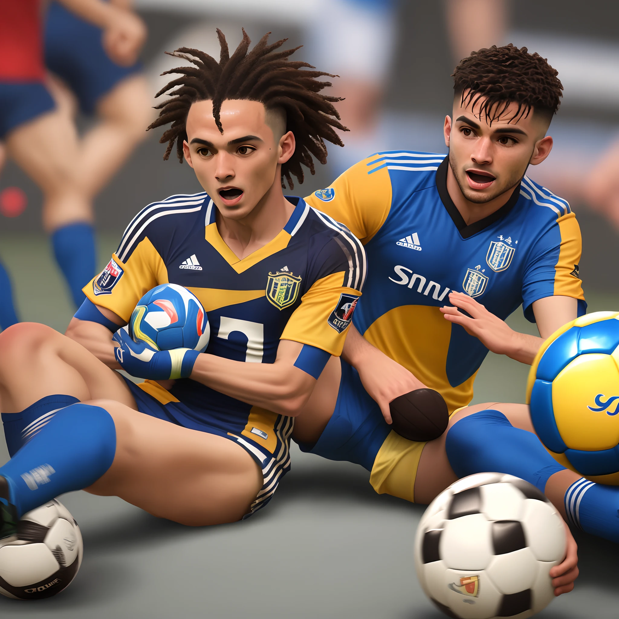 Bola de futebol e dinheiro