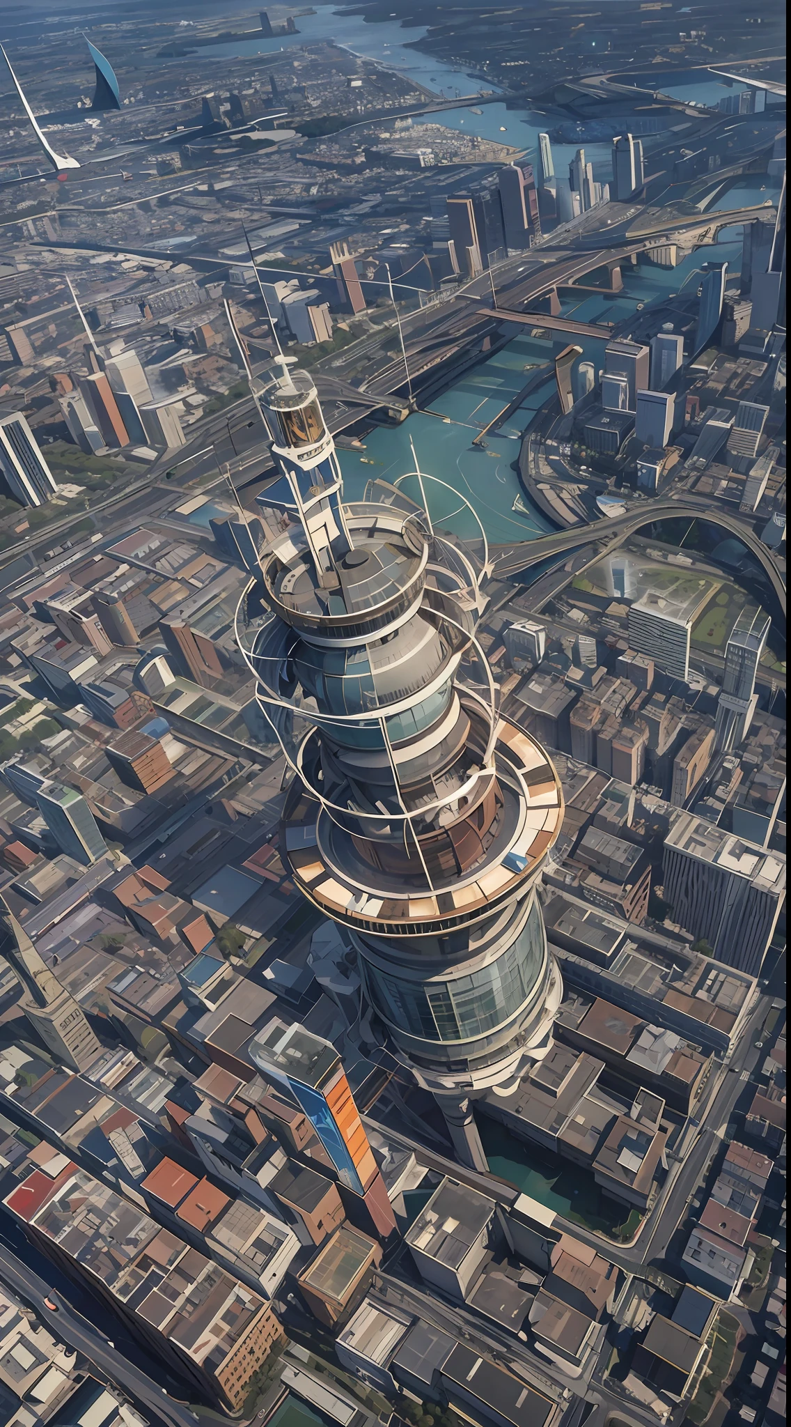 ridiculous resolution, high resolution, (masterpiece:1.4), ultra-detailed, seen from above, space, floating, --v 6