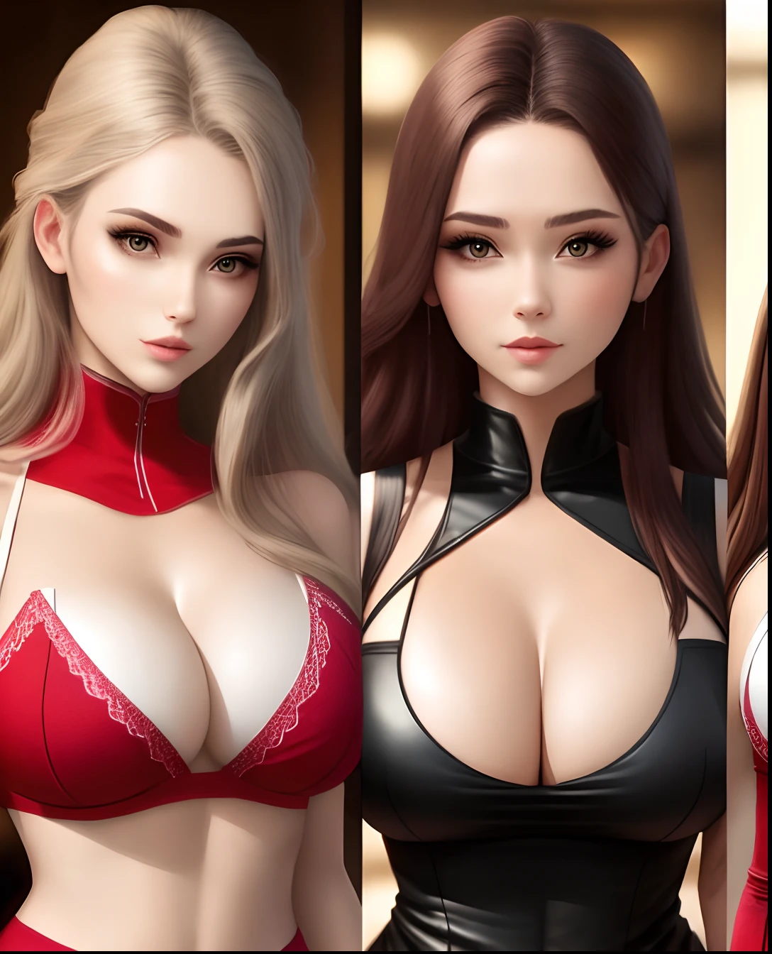 Beautuful Women,big breasts exposed cleavage,The whole body is unobstructed