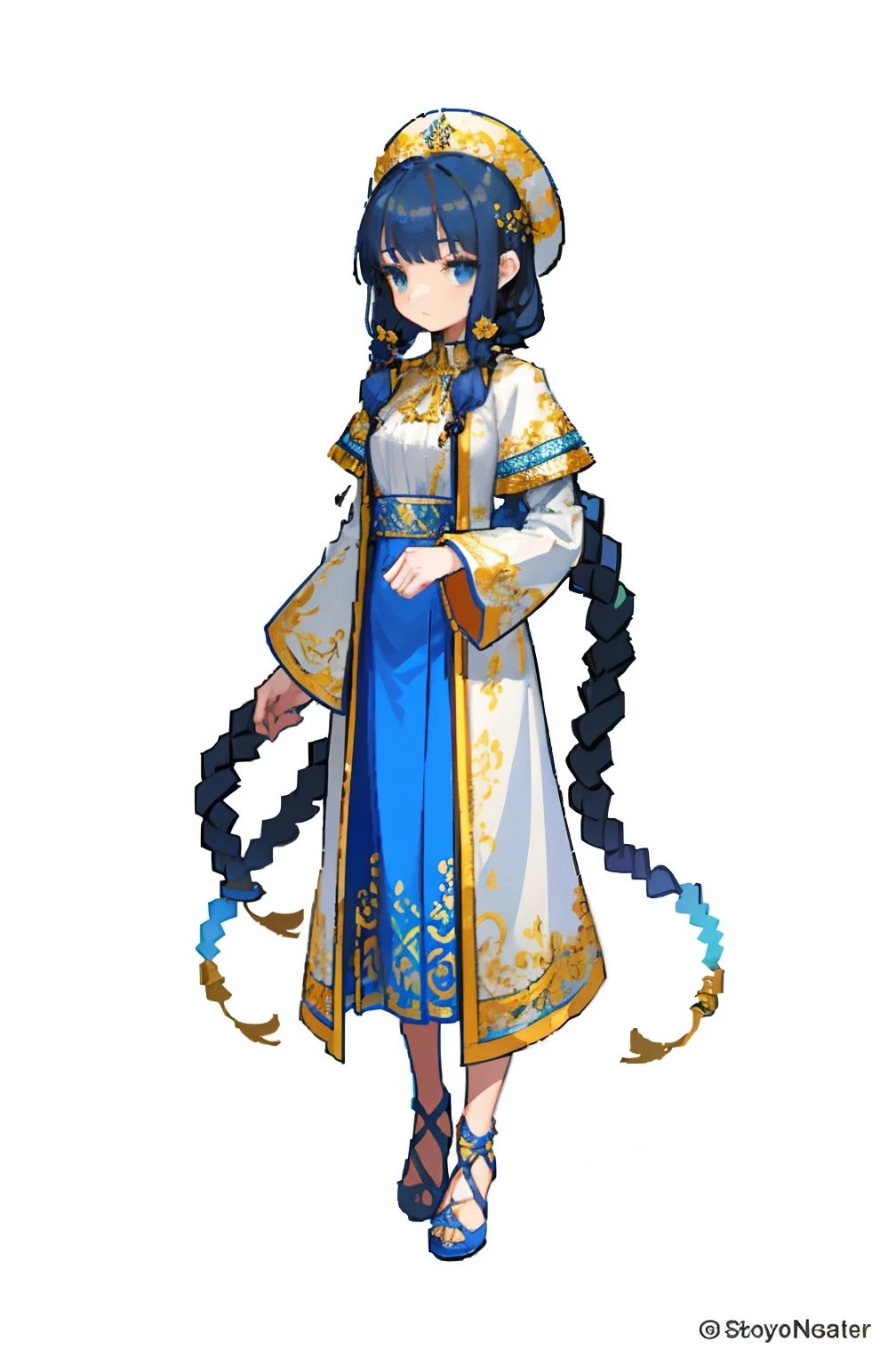 (8k, highest quality, best quality, masterpiece, highly detailed:1.2),, fullbody, 1 girl, blone long braid hair, silk cloth wrapped around the body