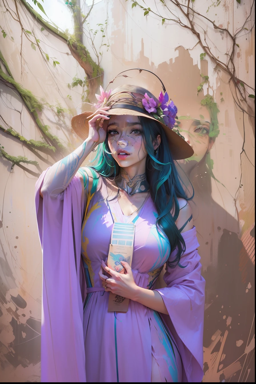 centrada, visual chave, intrincado, altamente detalhado, breathtaking beauty, lineart preciso, vibrante, Comprehensive cinematic, Carne Griffiths, Conrad Roset, (o retrato mais bonito do mundo:1.5), rosto detalhado, olhos azuis detalhados, large pink lips detailed,