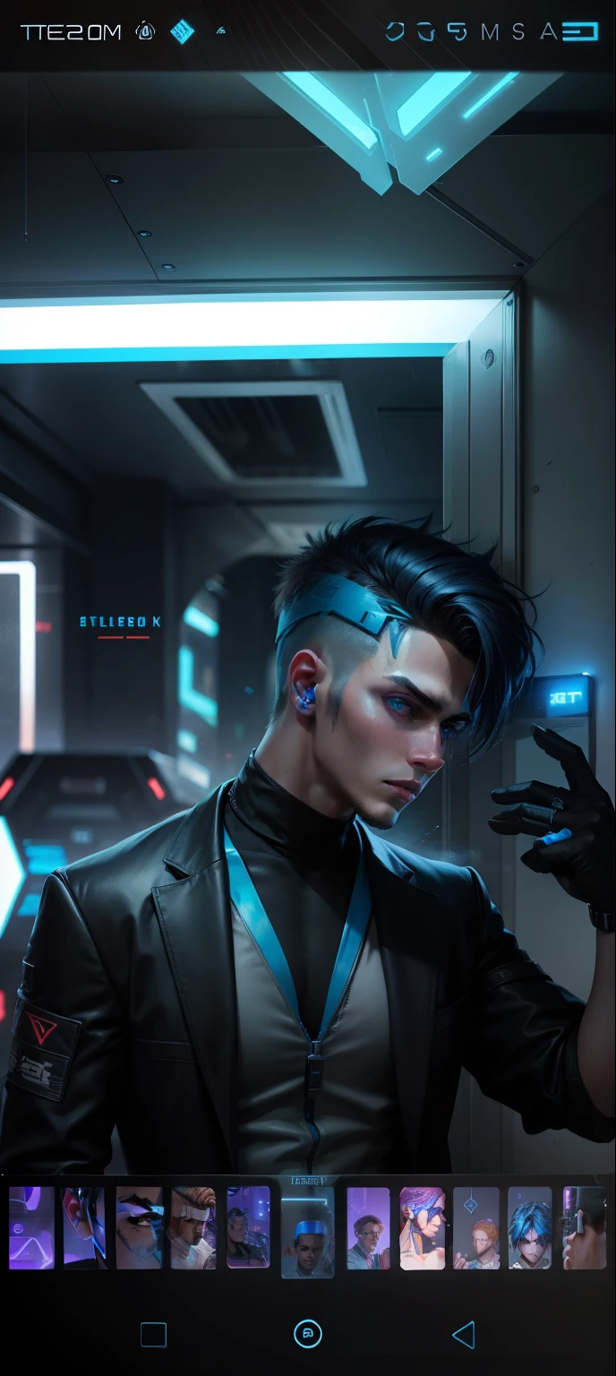 Cyberpunk handsome boy,ultra realistic face ,real face,blue eyes,real face photo