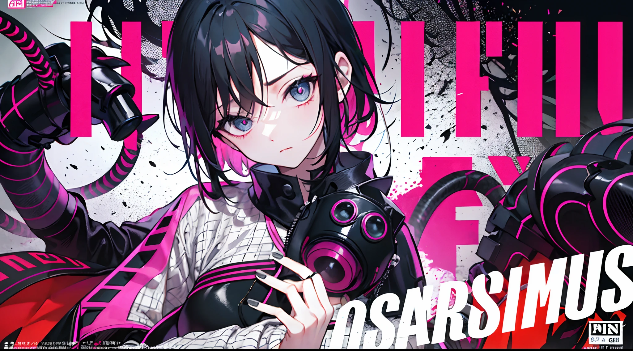 (((dramatic))), (((gritty))), (((intense)))) The movie poster features as the central character. She is shy in the center of the poster, wearing idol outfit, and a determined expression on her face. The background is dark and gritty, with a feeling of drunkenness. The text is bold and eye-catching, with catchy slogans that add to the overall drama and excitement. The color palette is dominated by dark colors, dotted with bright colors, giving the poster a dynamic and visual impact, tachi-e (magazine:1.3), (cover-style:1.3), fashionable, vibrant, outfit, posing, front, colorful, dynamic, background, element, confident, expressive, holding, statement, attachment, majestic, coiled, around, touch, scene, text, cover, bold, eye-catching, title, fashion, font, catchy, title, bigger, eye-catching, modern, trendy, focused, stylish, 1 girl