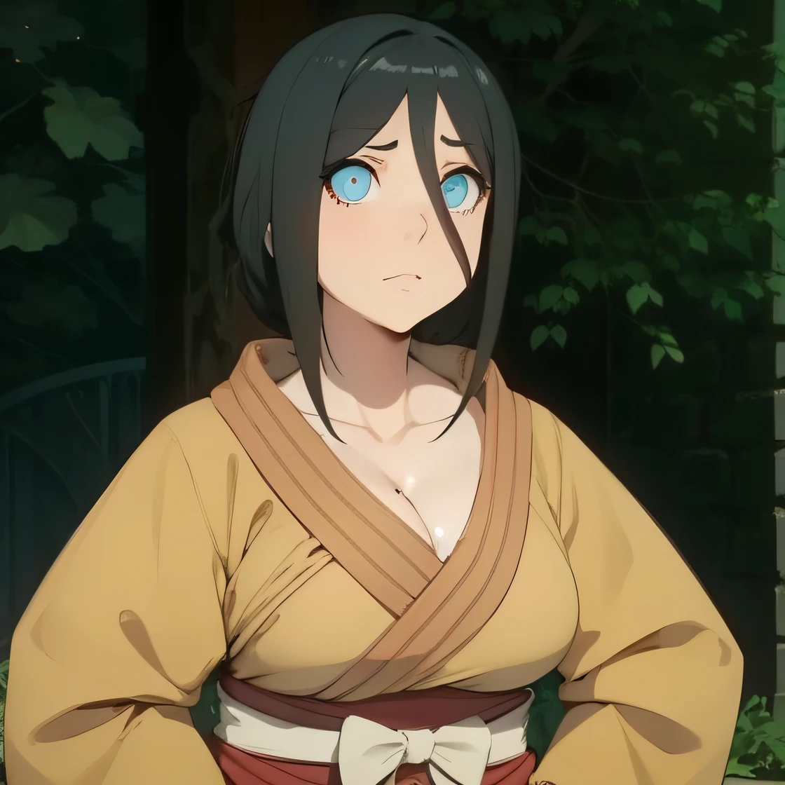 girl, big breasts, eyes gray