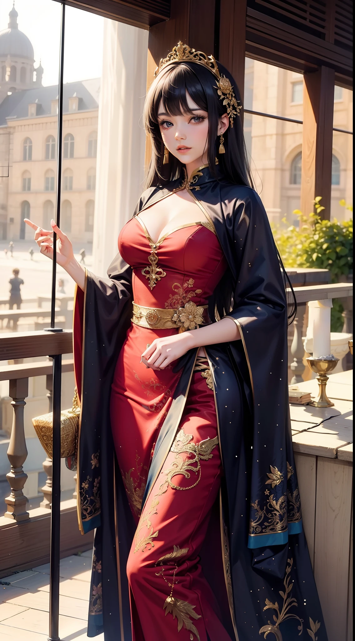 Beautiful woman in intricate Anime and Manga Inspired Outfit