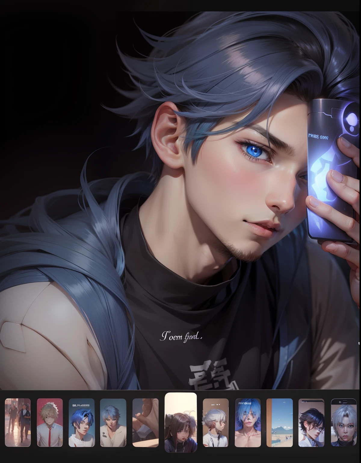 Anime hair, same face,Anime body,blue eyes,real background,boy anime look