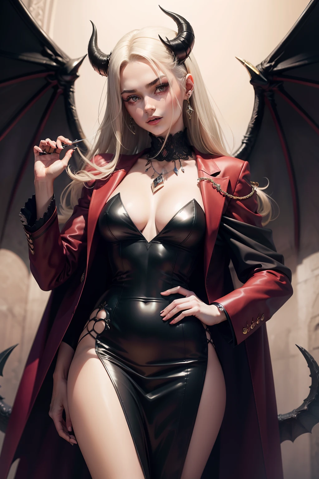 satan with elegant clothing