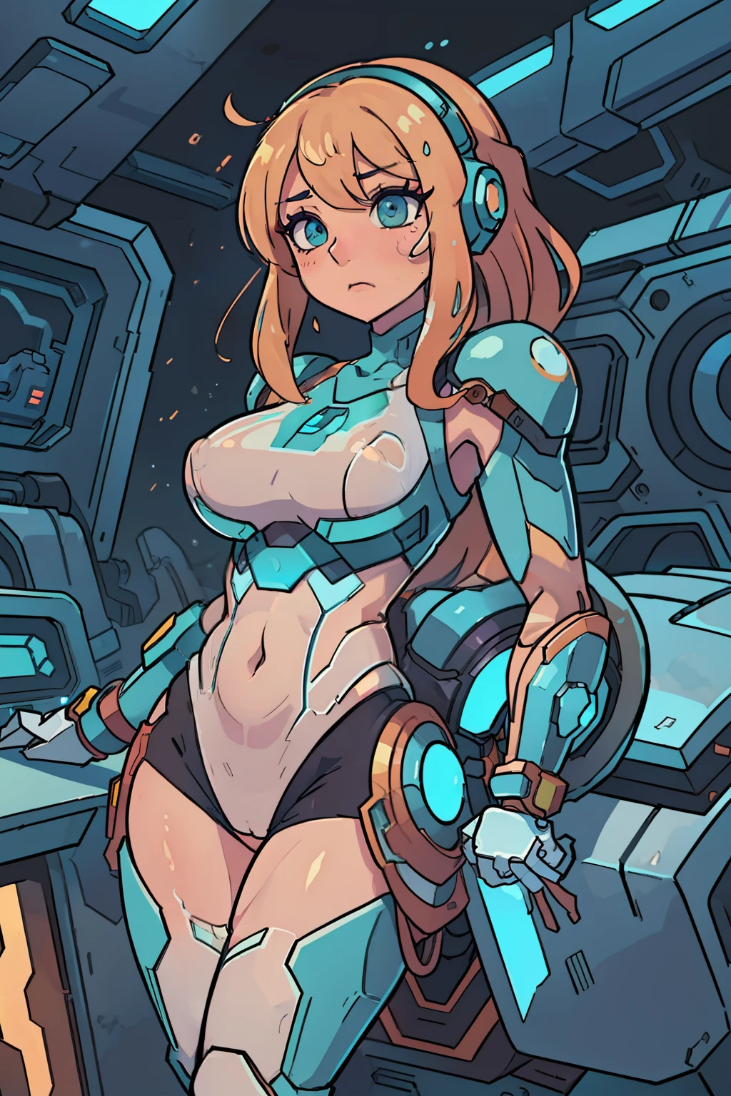 sex, sexual , sexy, professional artwork, detailed eyes, beautiful eyes, beautiful face, flawless face, gorgeous face, smooth features, large breasts, blush, thick thighs, beautifully detailed background, bdsm, bondage, wet body, muscular, muscular body, fit, toned, abs, muscular arms, muscular legs, athletic, white liquid on body, sci-fi, science fiction, future, neon lights, vaginal penetration, oral penetration, , tentacles, tentacle sex, surrounded by tentacles, grabbing tentacles, body wrapped in tentacles, tentacle insertion, tentacle penetration, tentacle in , tentacle in mouth, tentacles wrapped around body, tentacles wrapped around legs, thick tentacles, space ship interior, space ship, space, space visible through window, outer space, mechanical background, cum, cum in , cum on body, cum on breasts, cum on face, cum everywhere, white liquid, white liquid on breasts, white liquid everywhere, white liquid on body, white liquid on face, happy, pleasured, samus, samus aran, metroid, varia suit, power suit, nintendo, metroid dread, super metroid, metroid prime, exposed breasts, exposed , pubic hair, cyberpunk, cyborg, cyborg woman, cybernetics, cybernetic, robot, robotic arm, robotic leg