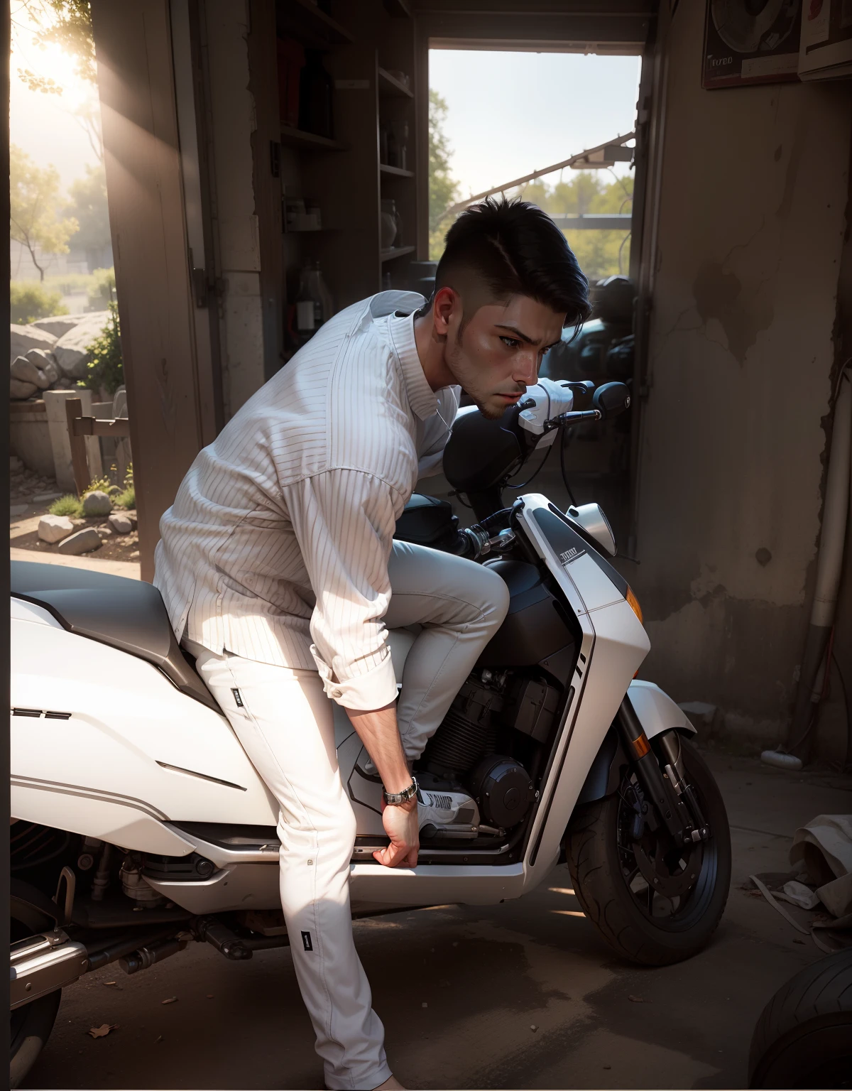 White shirt, ntork 125