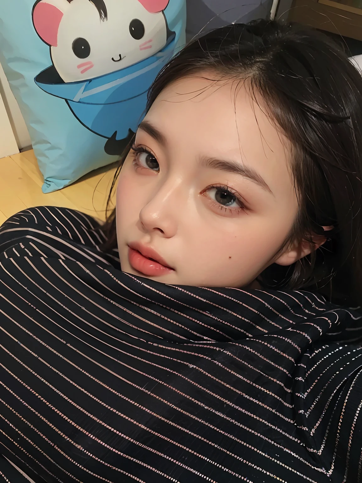 ((Best quality)),((ultradetailed)), ((Masterpiece)), illustration,a beautiful woman,Delicate skin,Playful face,Raised sexy