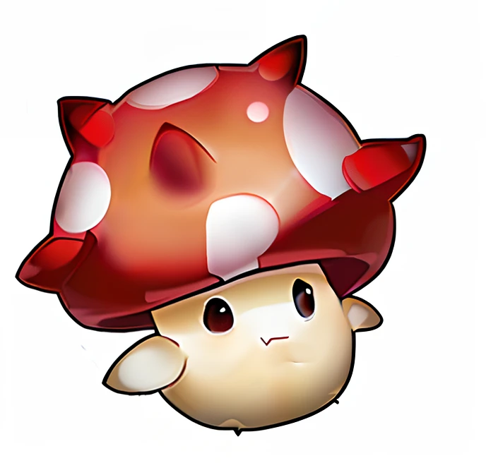 Mushrooms with red hats on their heads,with two legs,stand posture
