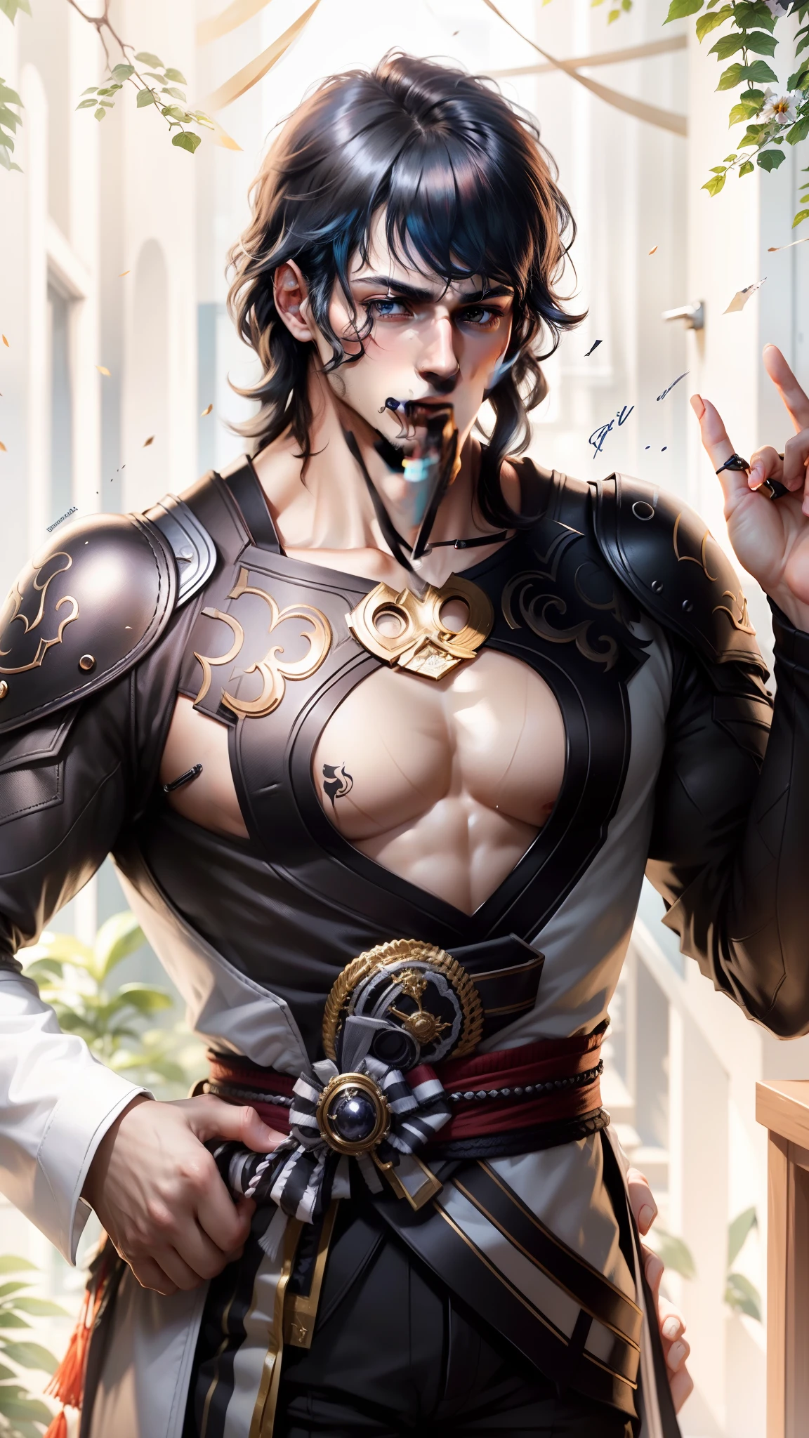 1boy, 25 years old, realistic, handsome, black hair, Ultra detail