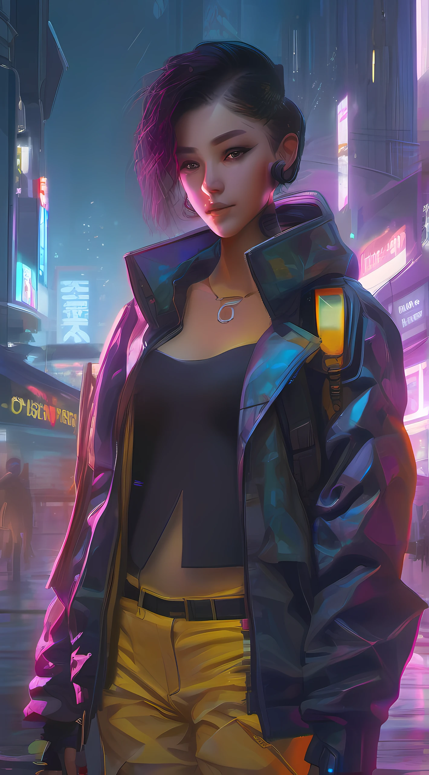 highly detailed full body of cyberpunk, stephen bliss, unreal engine, fantasy art by greg rutkowski, loish, rhads, ferdinand knab, makoto shinkai and lois van baarle, ilya kuvshinov, rossdraws, tom bagshaw, global illumination, radiant light, none environment
