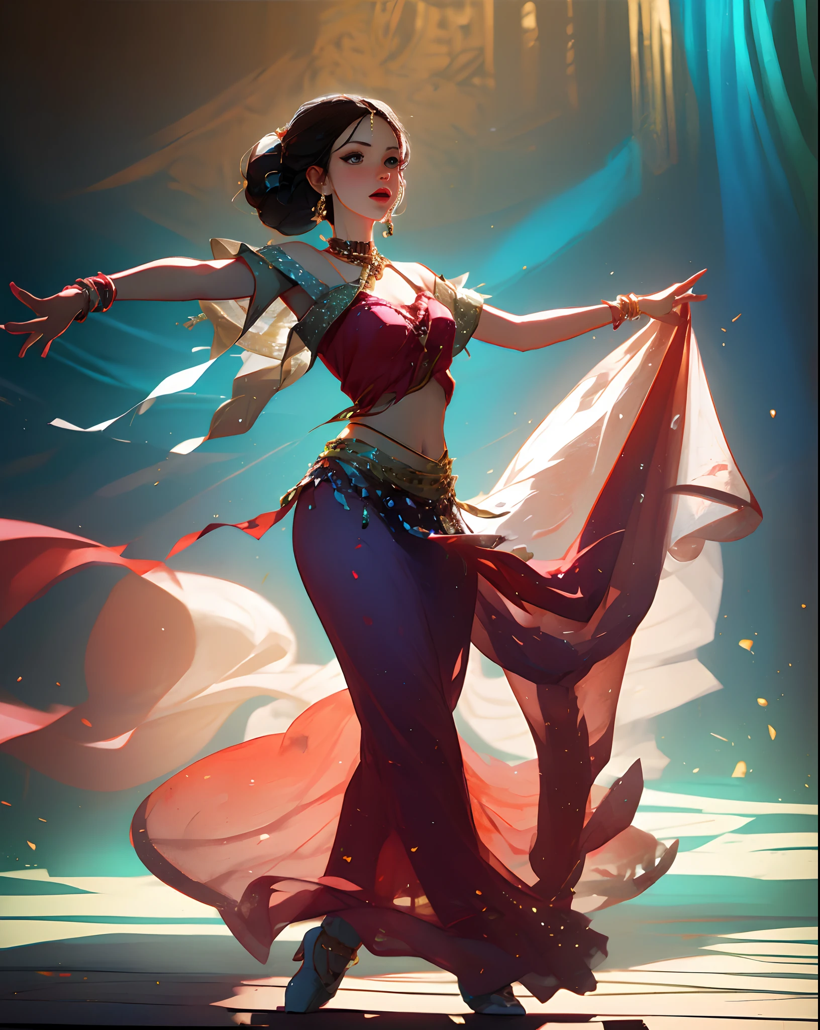woman dancing gypsy dance