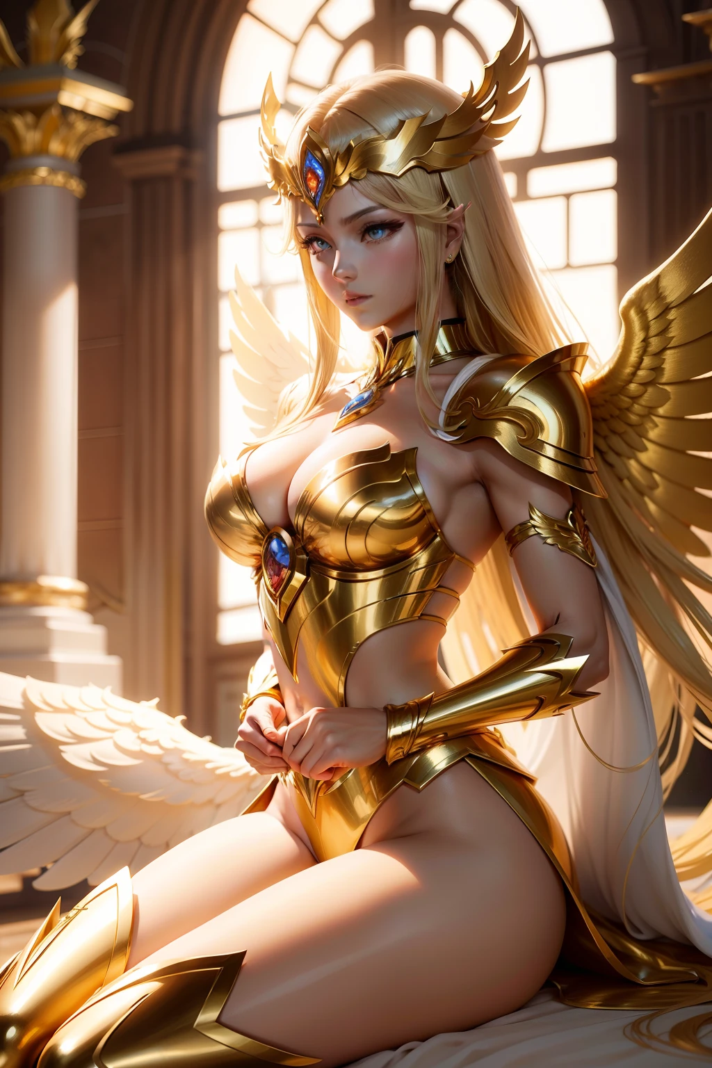Golden Saint Seiya with gorgeous wings