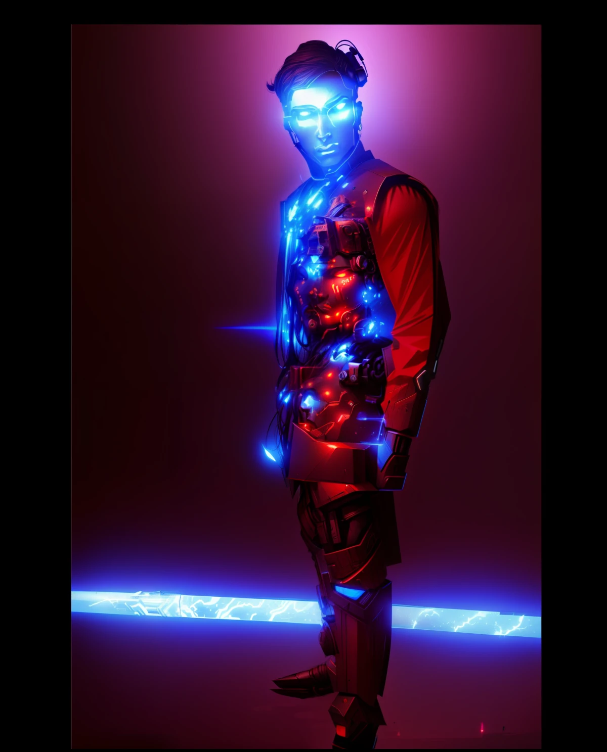 A cyborg warrior