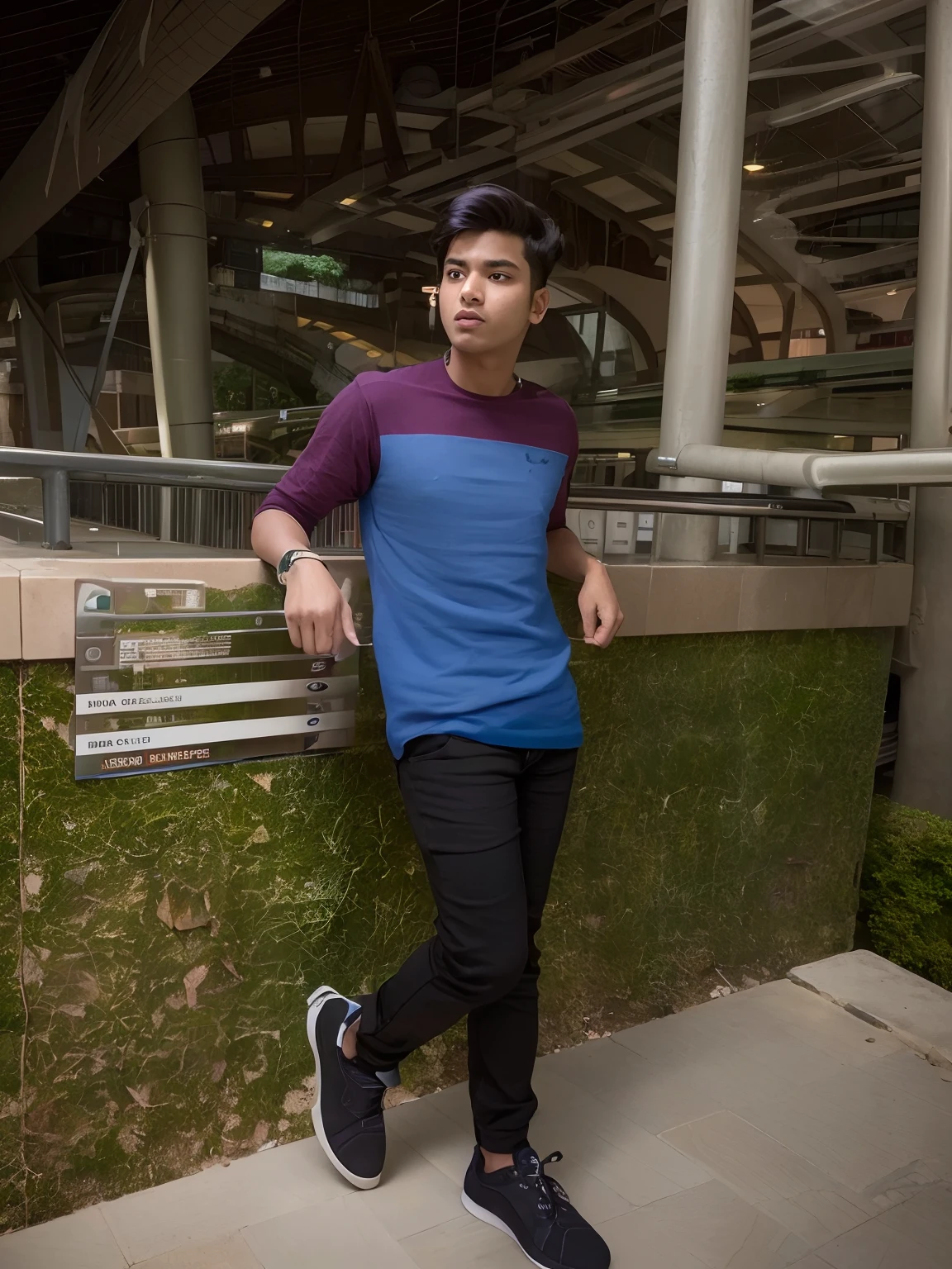 there is a man standing on a ledge with his hands on his hips, candid picture, profile picture 1024px, very artistic pose, candid photo, jayison devadas style, profile pic, around 1 , picture, jayison devadas, inspired by Saurabh Jethani, with a cool pose, ayan nag, standing!!, cool pose