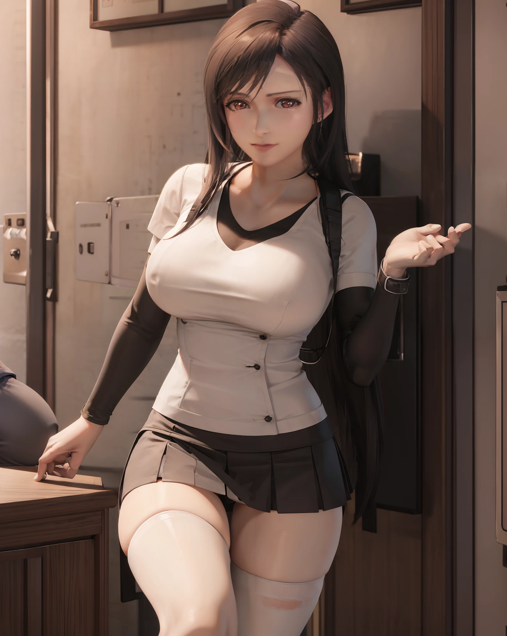 arafed woman in a nurse uniform posing for a picture, seductive anime girl, attractive anime girl, a hyperrealistic schoolgirl, nurse girl, hyperrealistic schoolgirl, oppai, very beautiful cute catgirl, gorgeous maid, beautiful alluring anime , photorealistic anime girl render, beautiful anime girl, photorealistic anime, hyper realistic anime, 3 d anime realistic