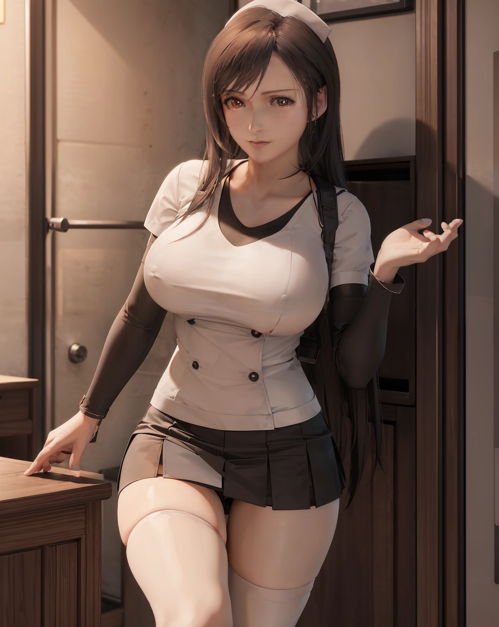 arafed woman in a nurse uniform posing for a picture, seductive anime girl, attractive anime girl, a hyperrealistic schoolgirl, nurse girl, hyperrealistic schoolgirl, oppai, very beautiful cute catgirl, gorgeous maid, beautiful alluring anime , photorealistic anime girl render, beautiful anime girl, photorealistic anime, hyper realistic anime, 3 d anime realistic