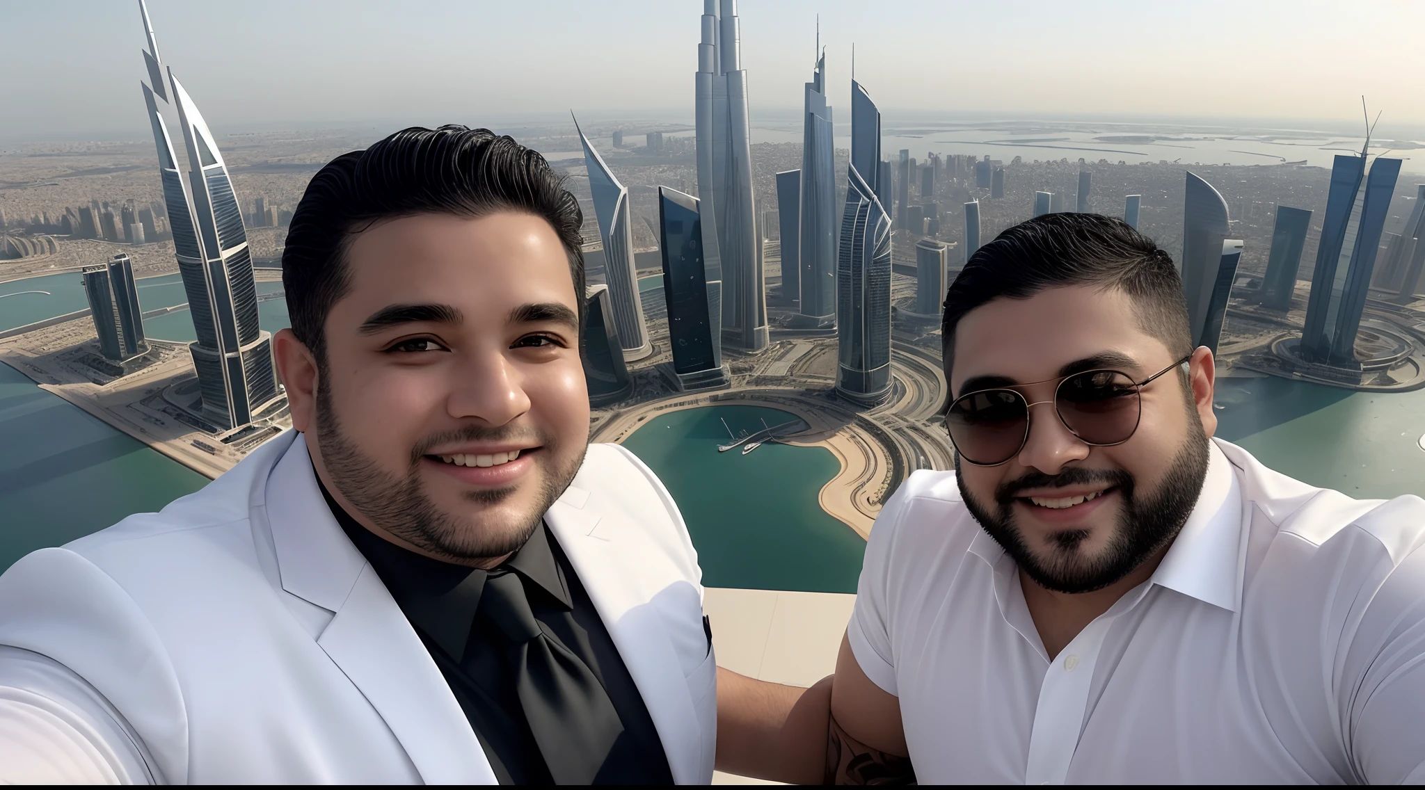 I draw for myself a man who is the embodiment of Success The personification of wealth, um homem de sucesso com roupas caras, carros caros, cercado de coisas caras, Maybe with a mansion in the background, talvez com a vista da cidade de Dubai ao fundo, maybe with the view of New York or maybe with the view from the top of the Burj Khalifa This man is extremely successful This man is extremely rich and he is. extremely happy he is a chubby, brasileiro barbudo, com um rosto bonito, um sorriso bonito e tem 36 anos e usa roupas caras, but matching the environment in some photos He's in an executive outfit, In other photos he is in a more relaxed way, mas sempre extremamente chique, extremamente bonito e extremamente bem cuidado.