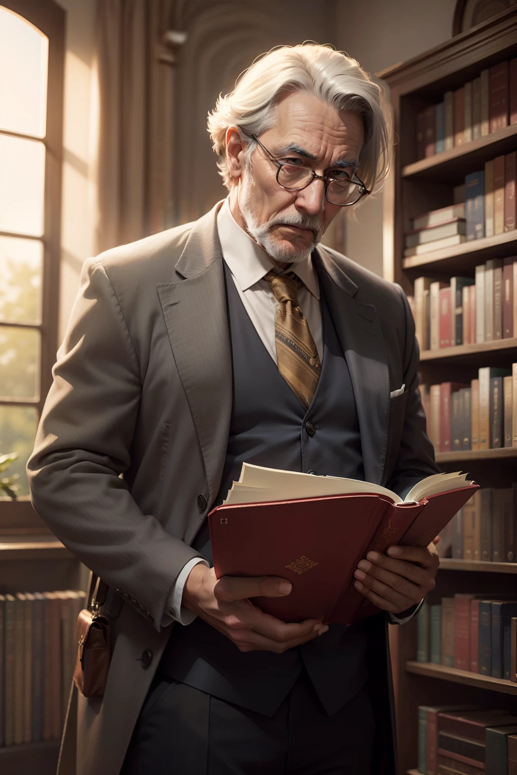 A wise man with book in hand