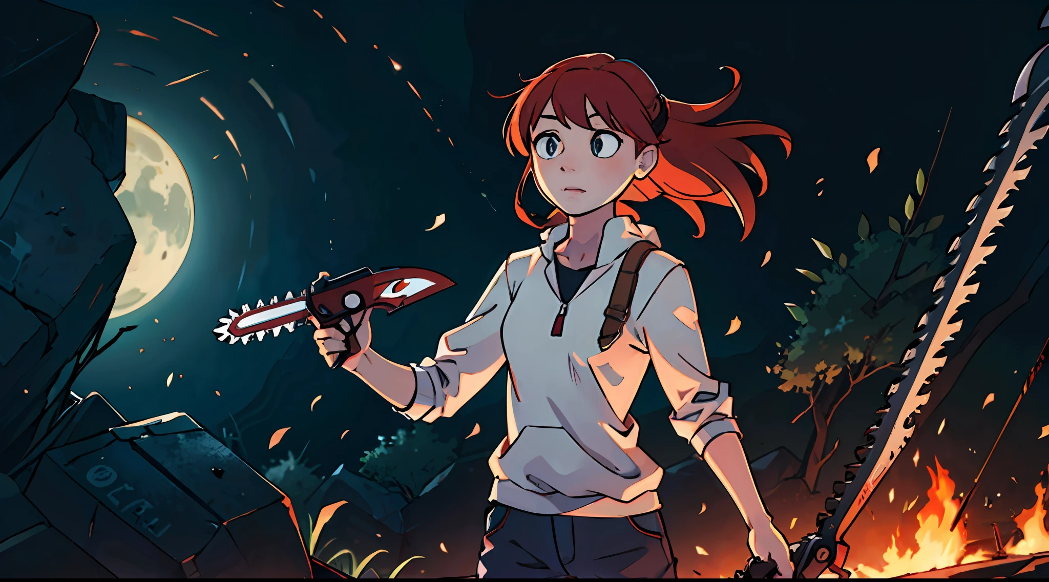 (masterpiece), (best quality),makima \(chainsaw man\),red hair