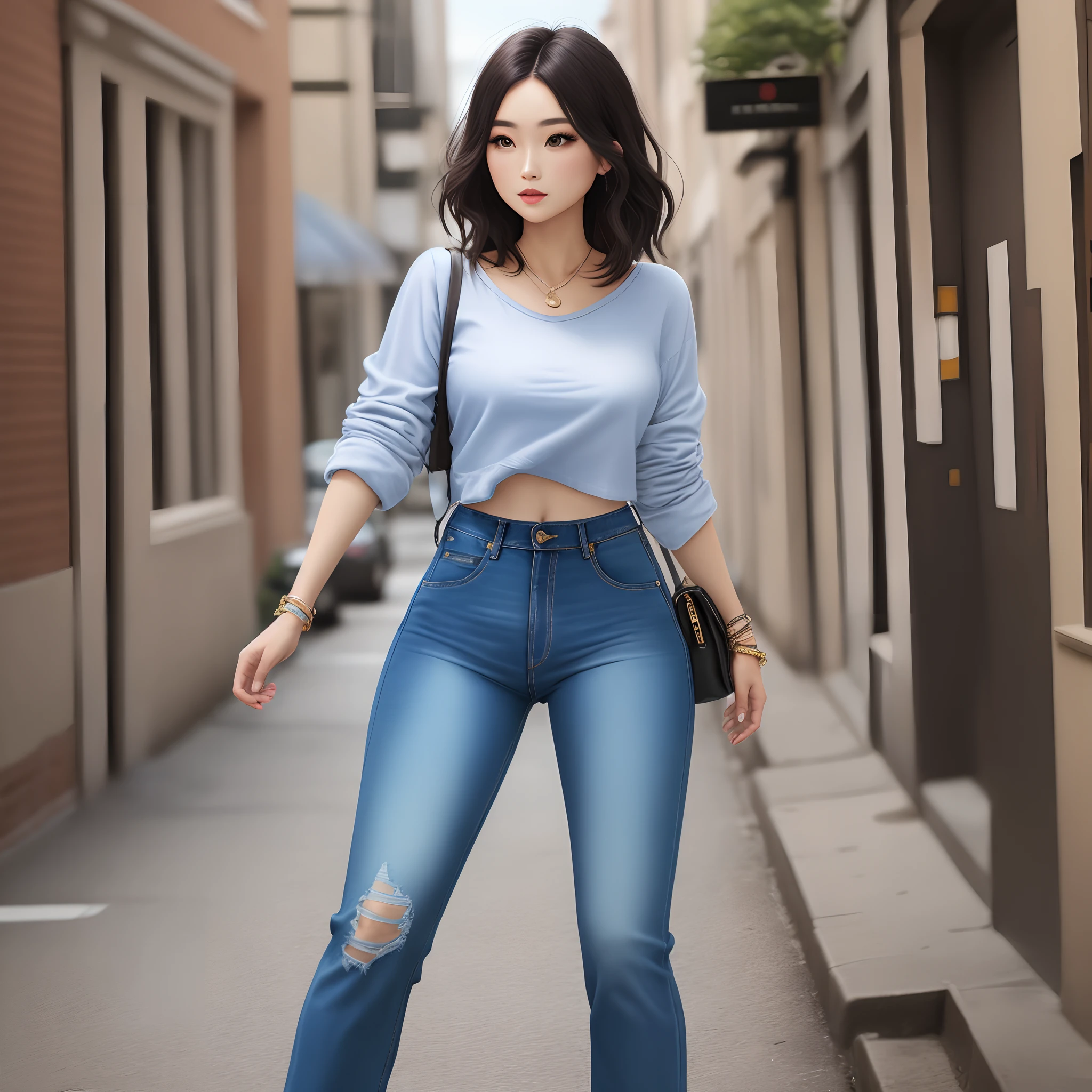 denim pant,opening legs