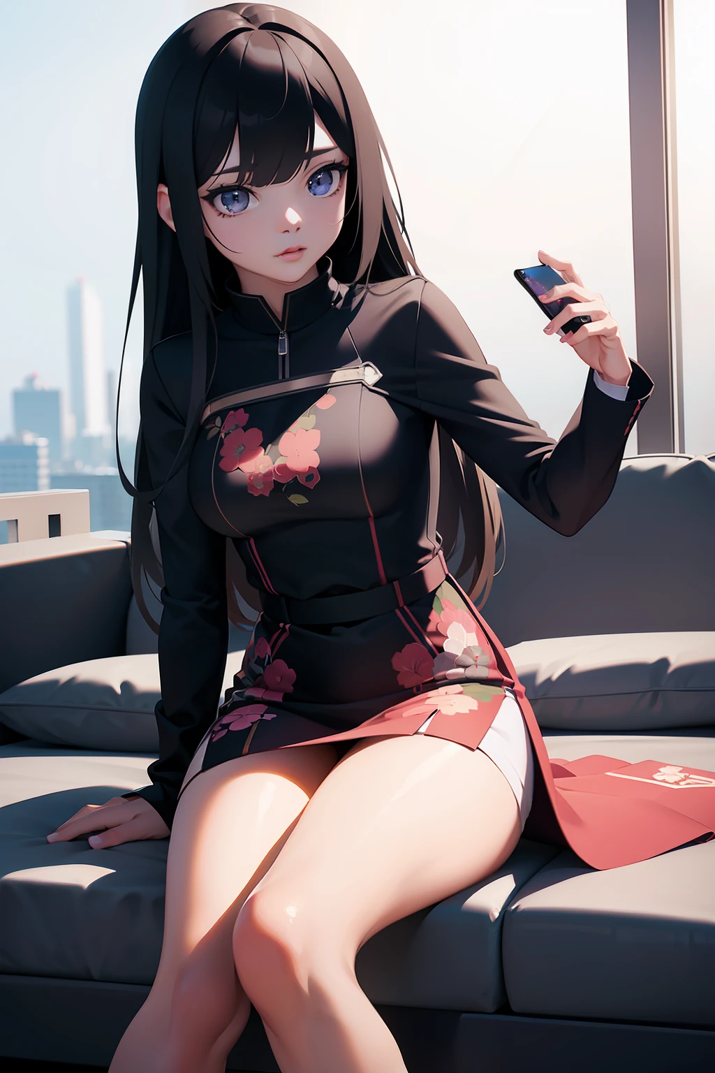 Araffe vestido com uma roupa de couro segurando um microfone e usando fones de ouvido, Estilo Ross Tran, Ross Tran 8 K, No estilo de Ross Tran, anime estilo 3d, 3 d render arte do caractere 8 k, Arte no estilo de Guweiz, Trend in CGTacing:, photorealistic anime girl rendering, estilo anime. 8k, 🌺 CGSetnation